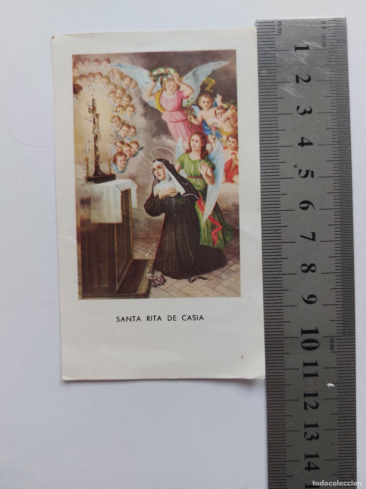 Postales: Estampa de Santa Rita de Casia con oraci&oacute;n