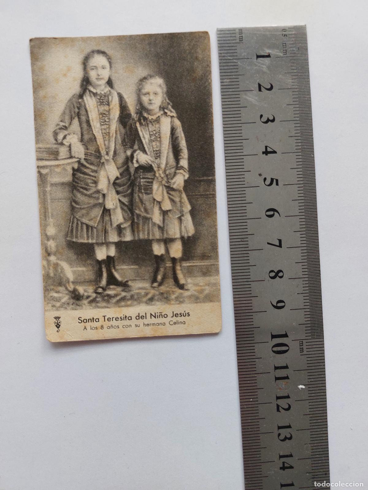 Postales: Estampa de Santa Teresita del Ni&ntilde;o Jes&uacute;s a los 8 a&ntilde;os con su hermana Celina