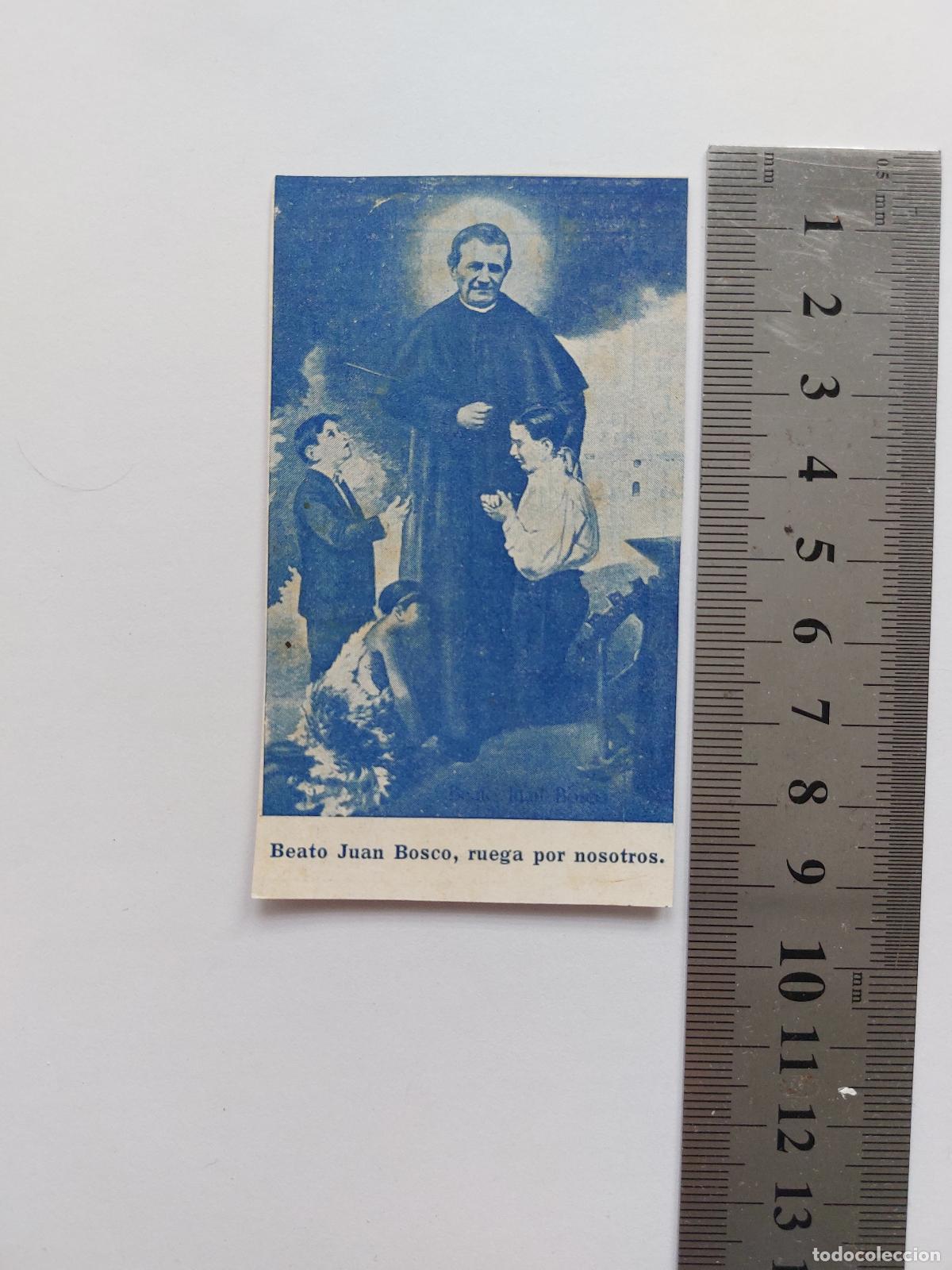 Postales: Estampa religiosa de San Juan Bosco con calendario