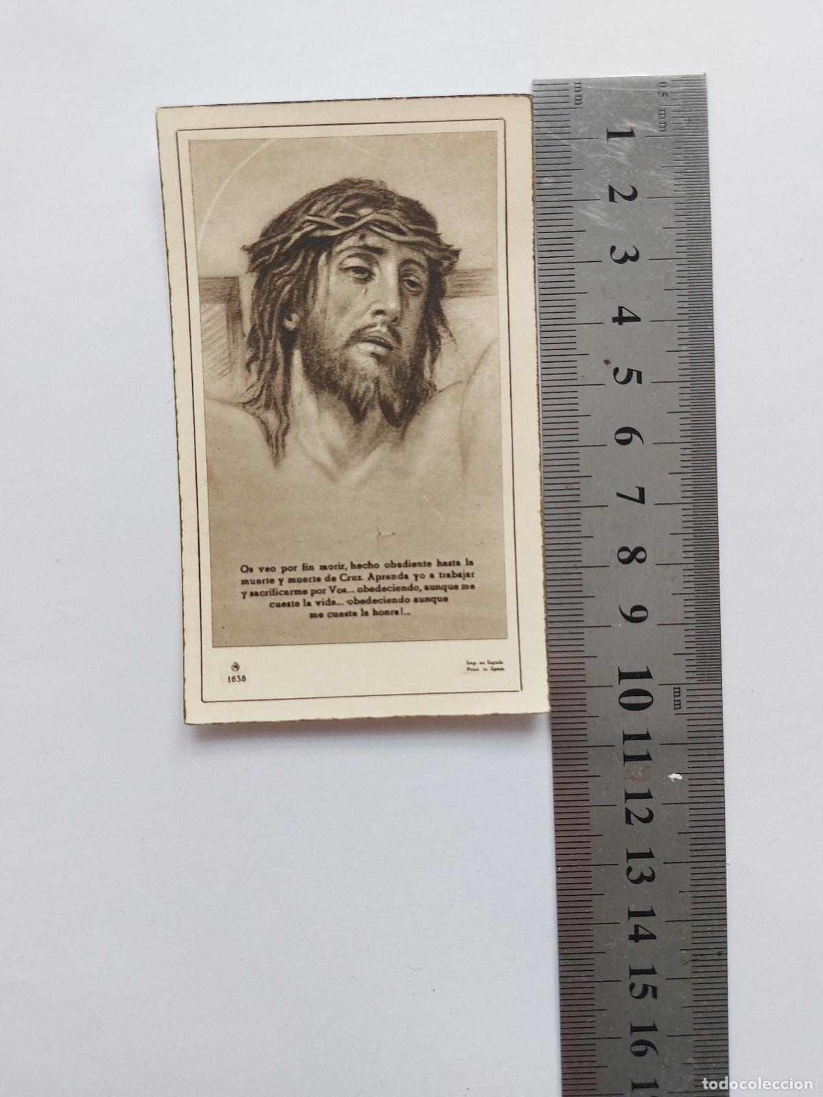 Postales: Estampa de Jesucristo con inscripci&oacute;n religiosa