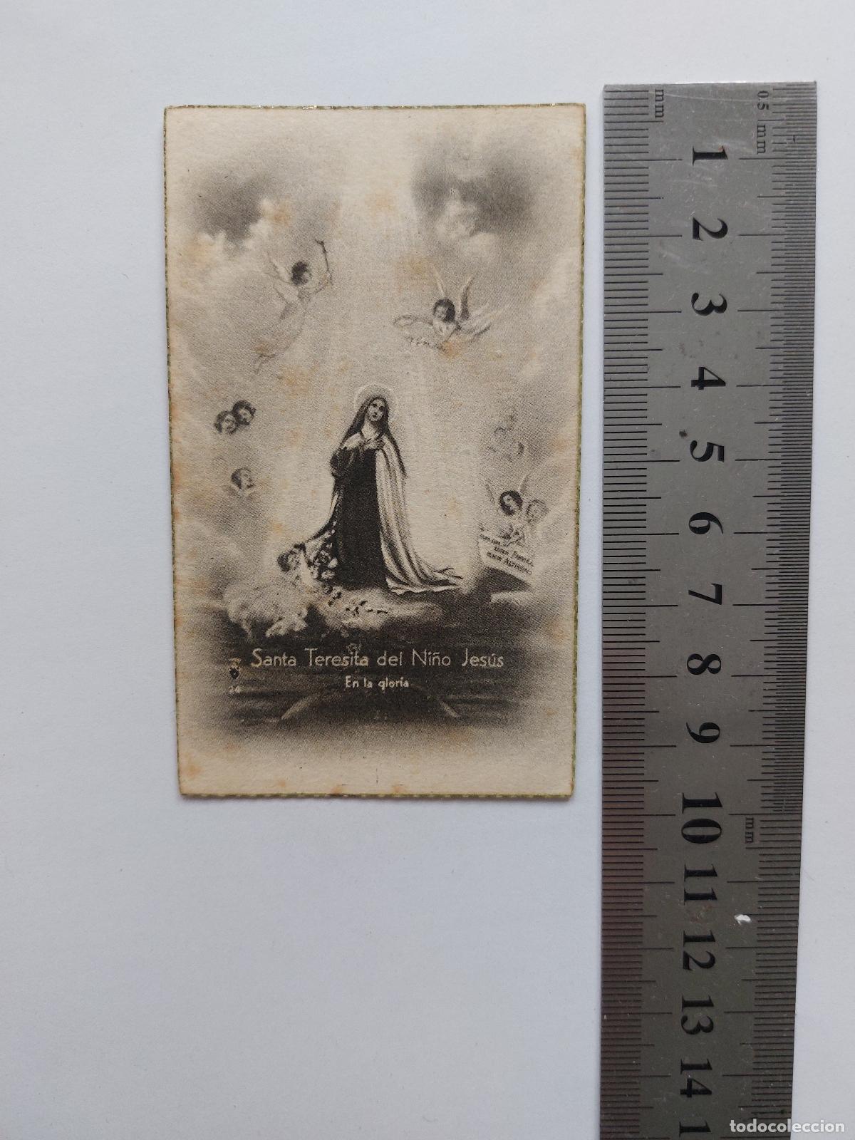Postales: Estampa de Santa Teresita del Ni&ntilde;o Jes&uacute;s en la gloria