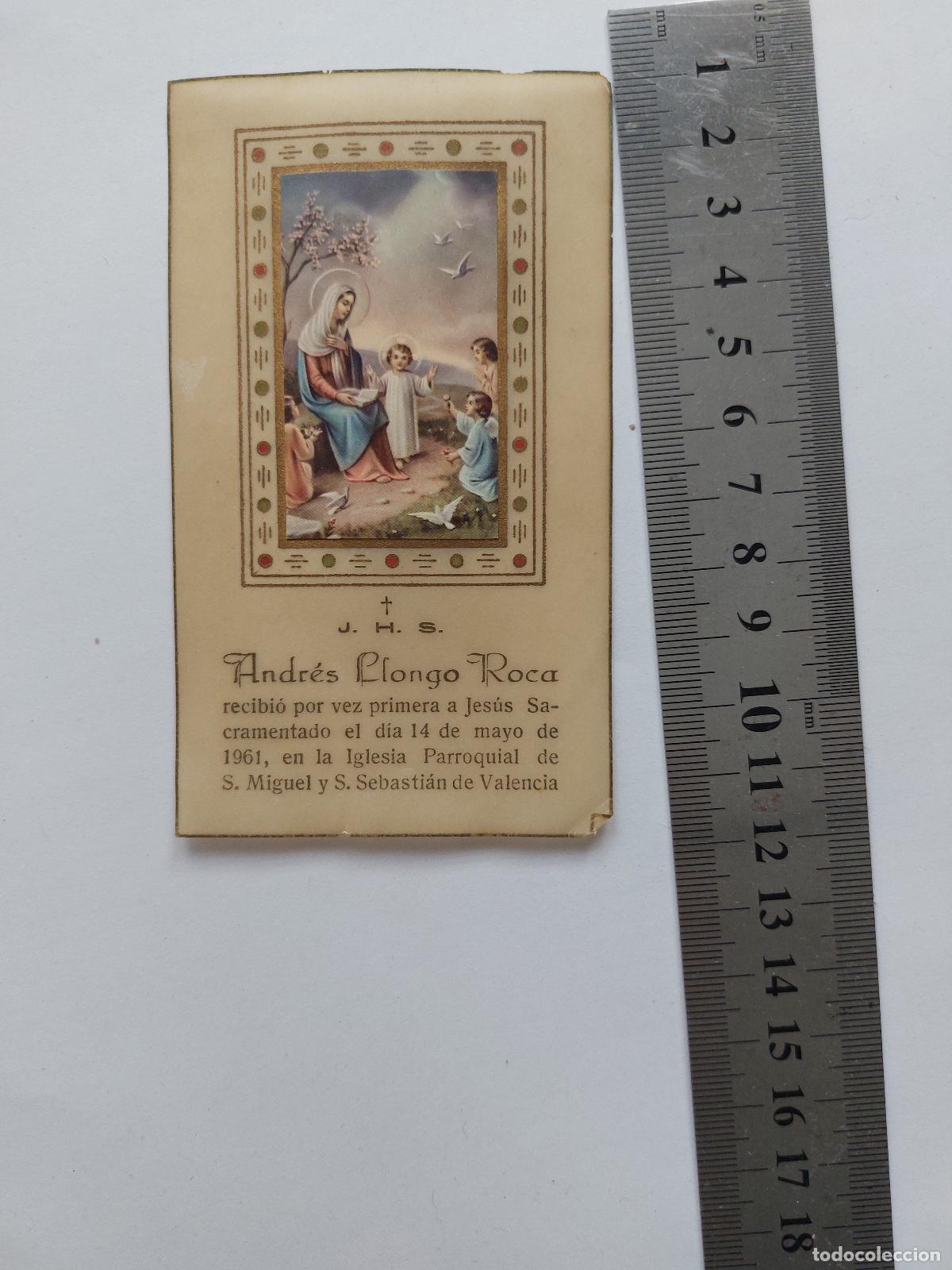 Postales: Estampa de recuerdo de Primera Comuni&oacute;n en Valencia