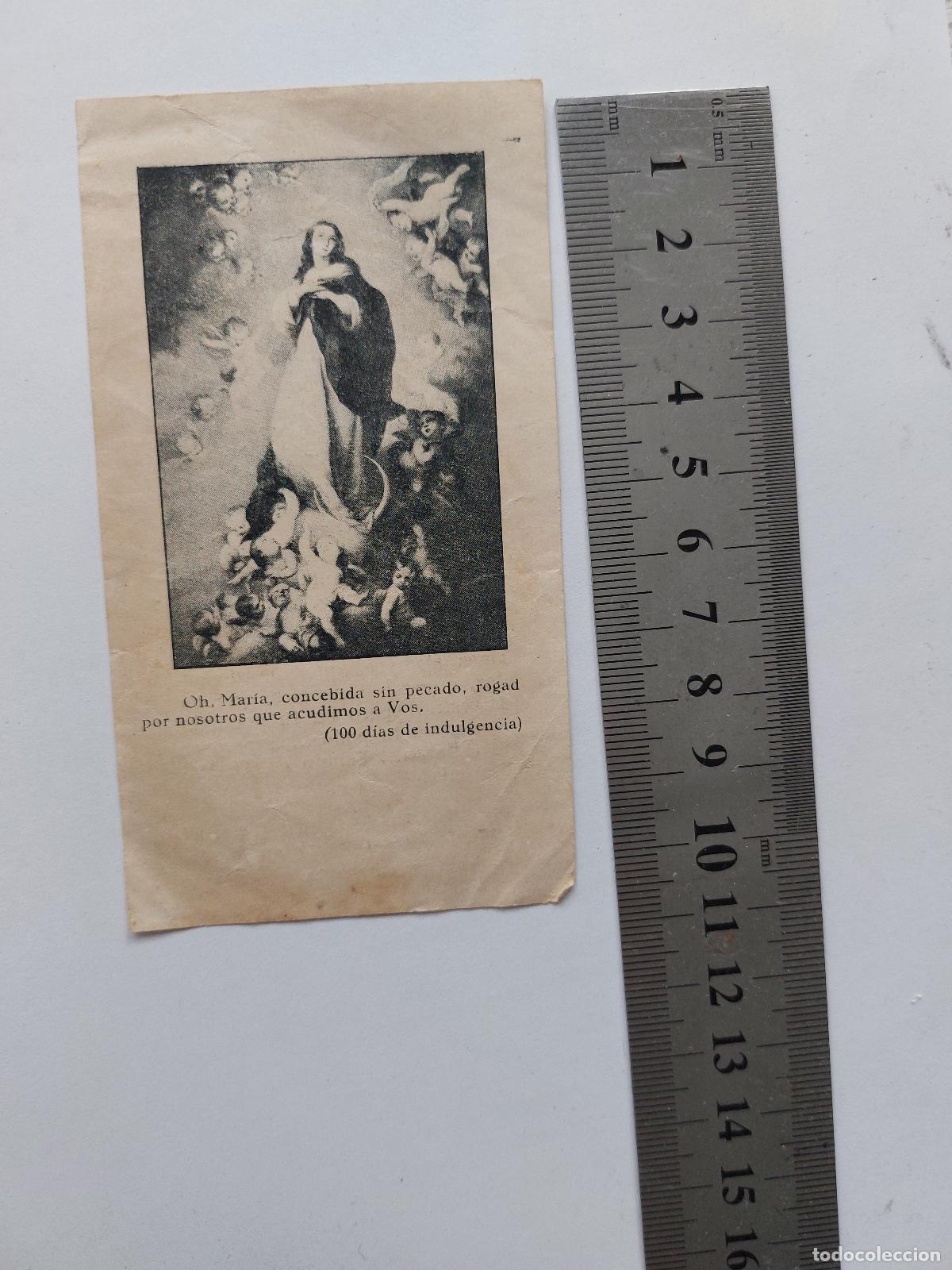Postales: Estampa religiosa devocional con imagen de la Virgen Mar&iacute;a