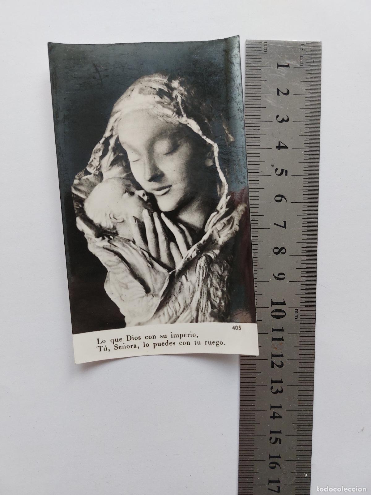Postales: Estampa religiosa con imagen de la Virgen y el Ni&ntilde;o