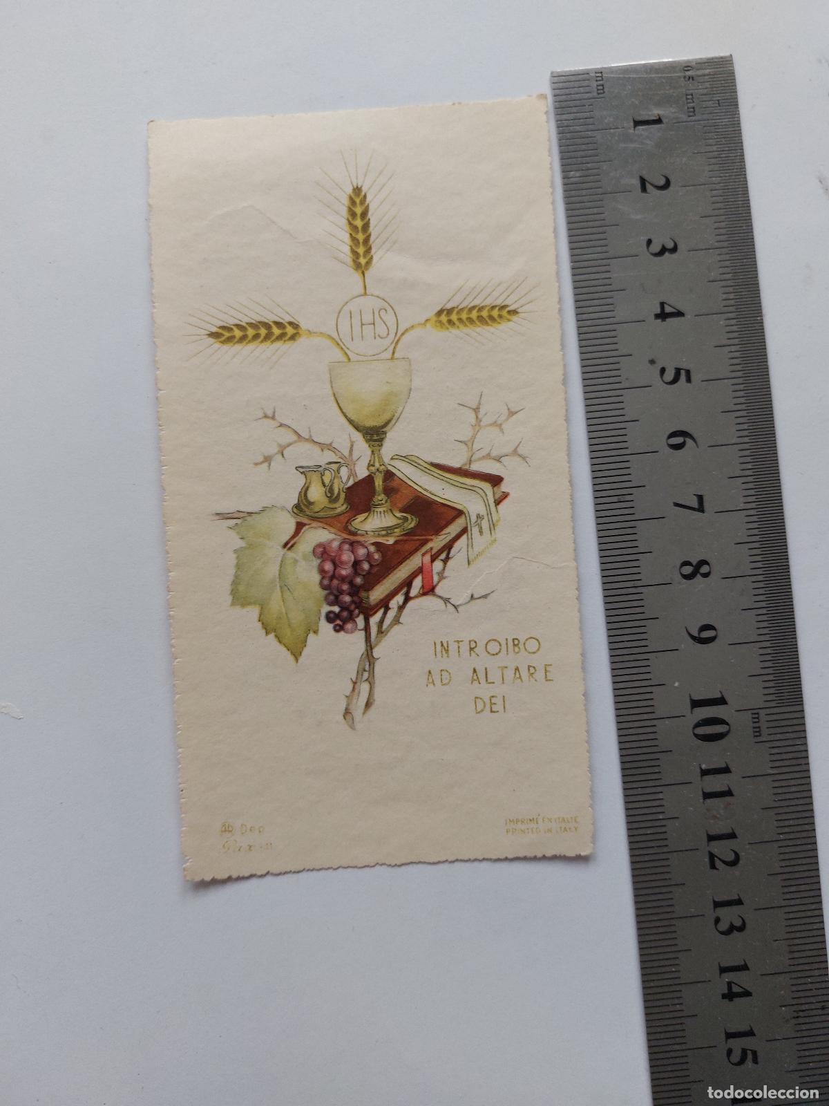 Postales: Estampa religiosa con motivos eucar&iacute;sticos
