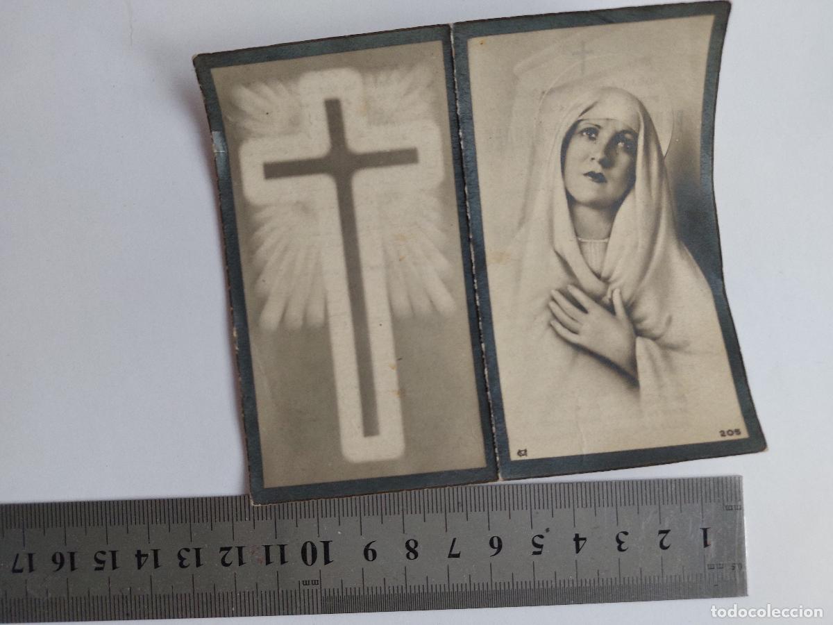 Postales: Estampa de recuerdo funeral de Pepita Alfonso Andreu y Salvador Alfonso Caballer