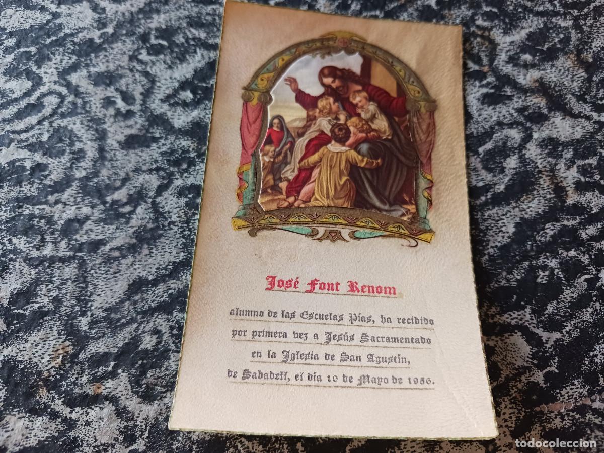 Postais: RECORDATORIO DE COMUNION Sabadell 1956