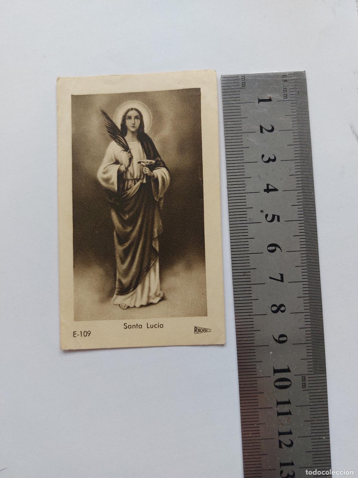 Postais: Estampa religiosa de Santa Luc&iacute;a