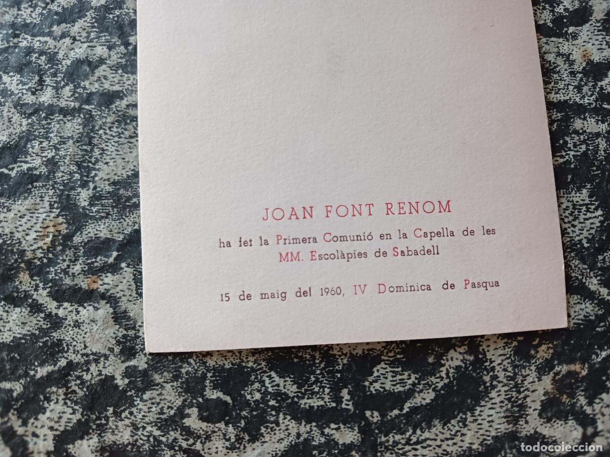Postales: RECORDATORIO DE COMUNION Sabadell 1960 - Foto 2