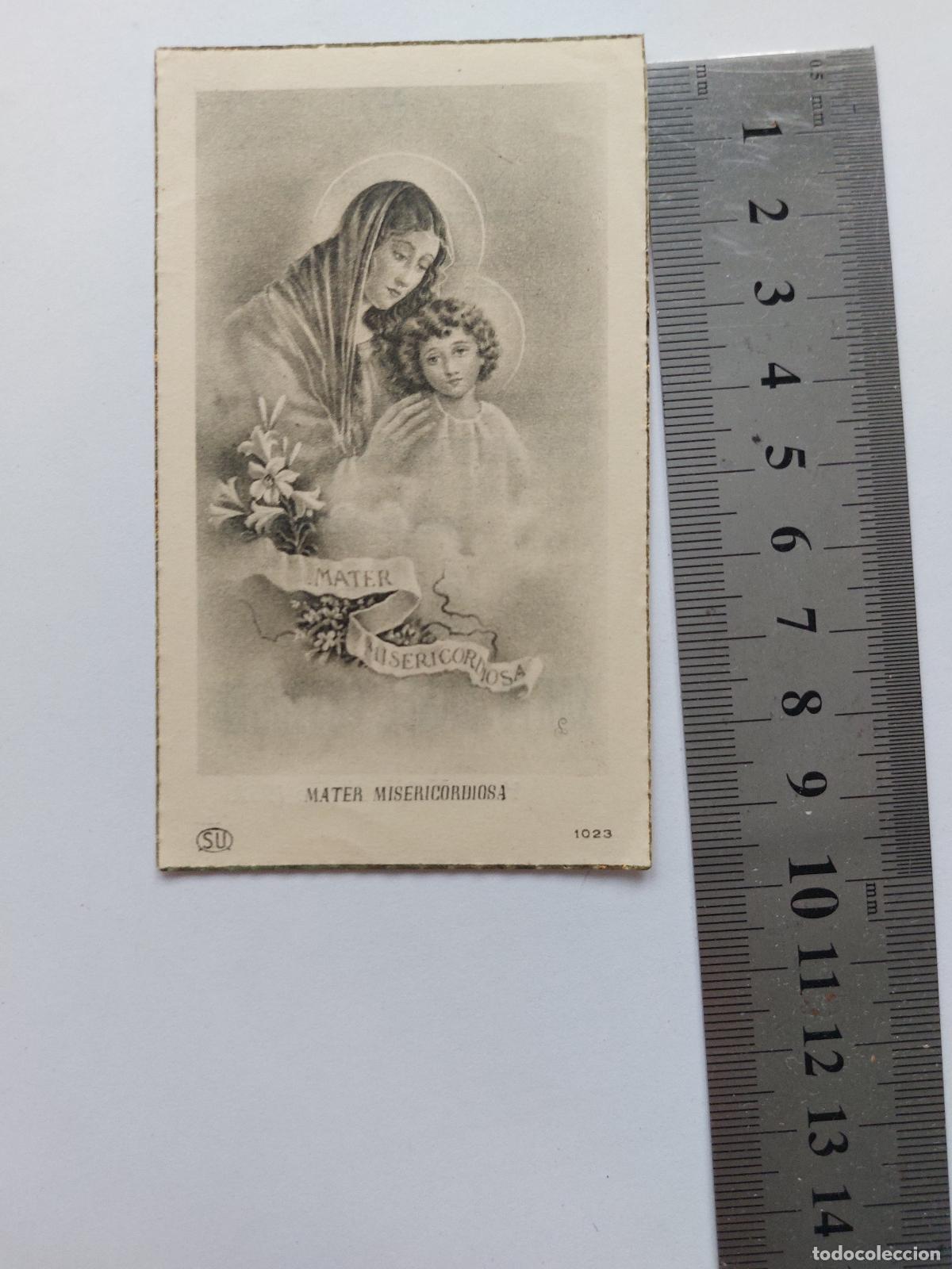 Postales: Estampa religiosa Mater Misericordiosa ejercicios espirituales Valencia