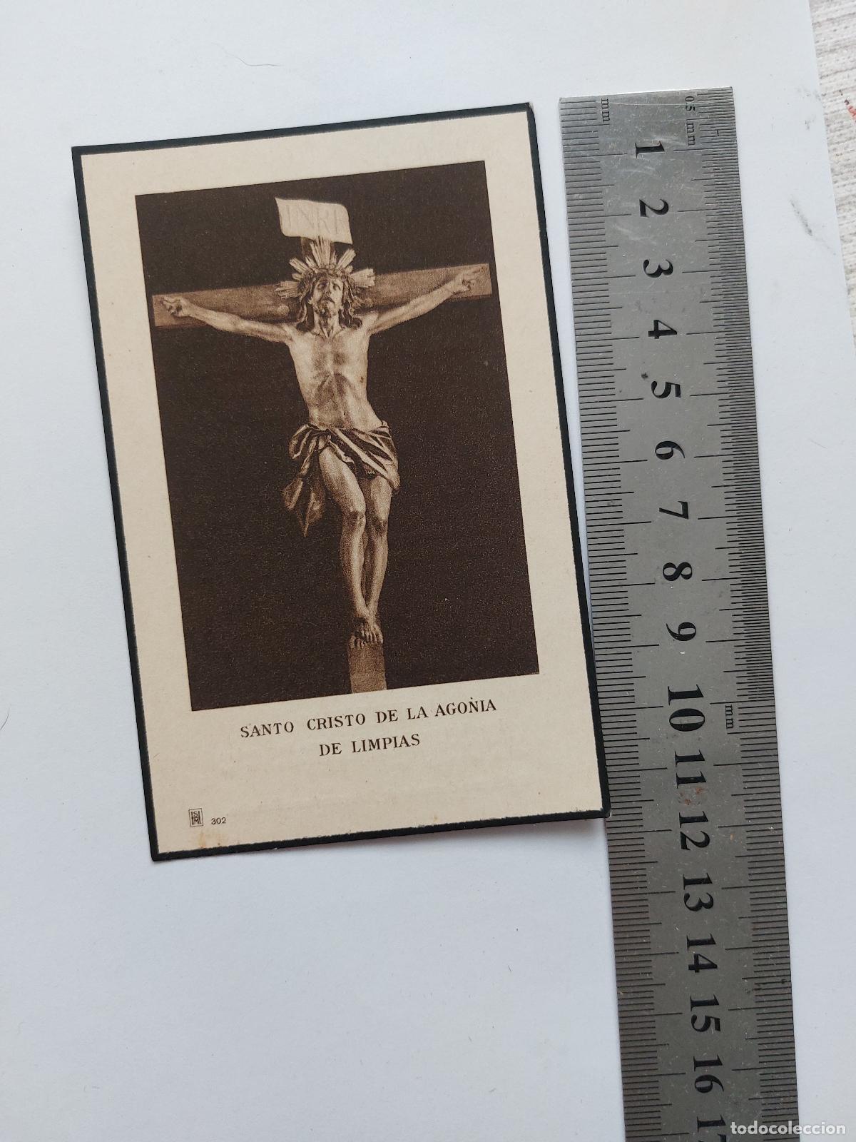 Postales: Estampa de recordatorio f&uacute;nebre de D. C&aacute;ndido P&eacute;rez Izquierdo