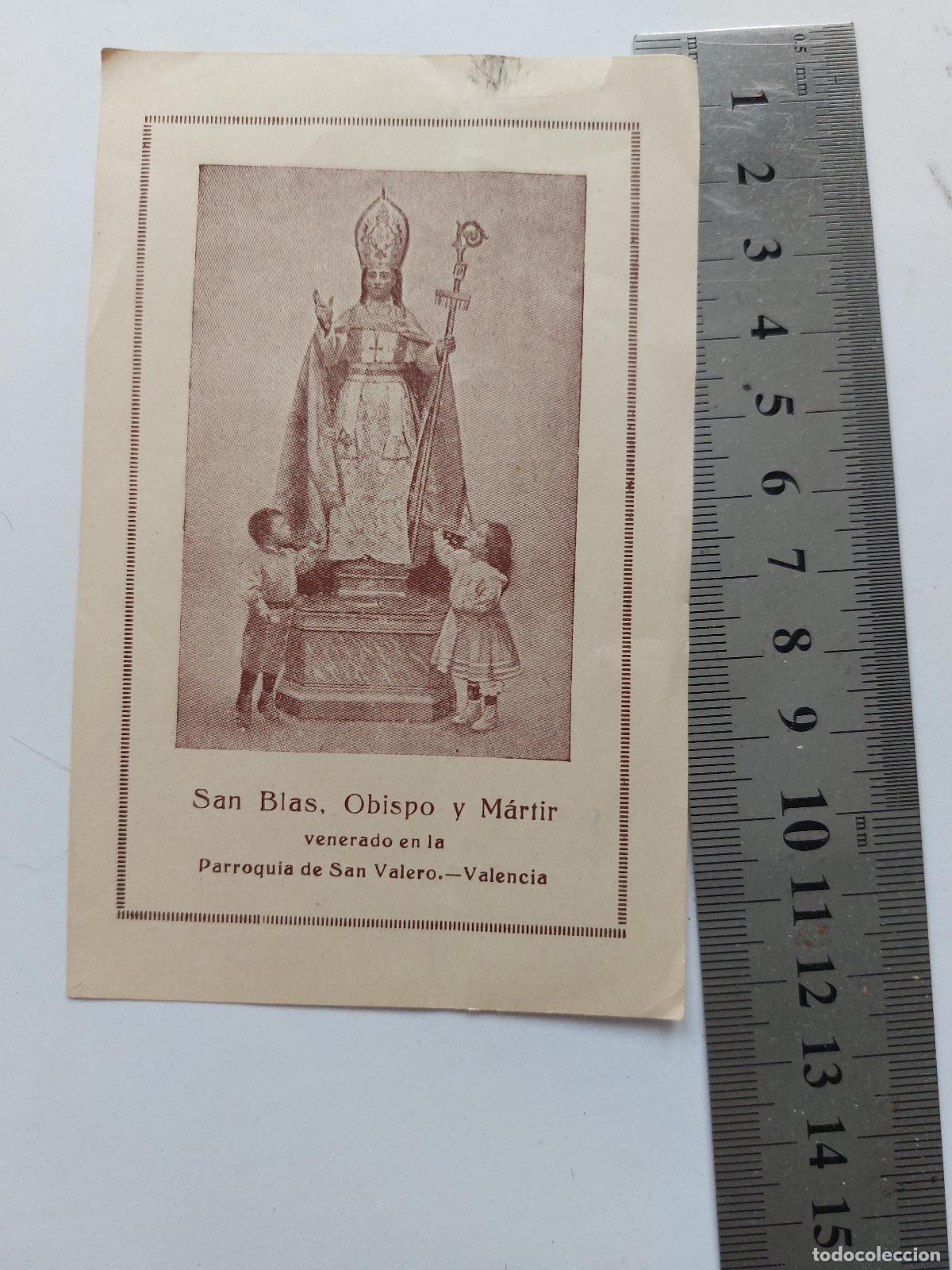 Postales: Estampa religiosa de San Blas en la Parroquia de San Valero, Valencia