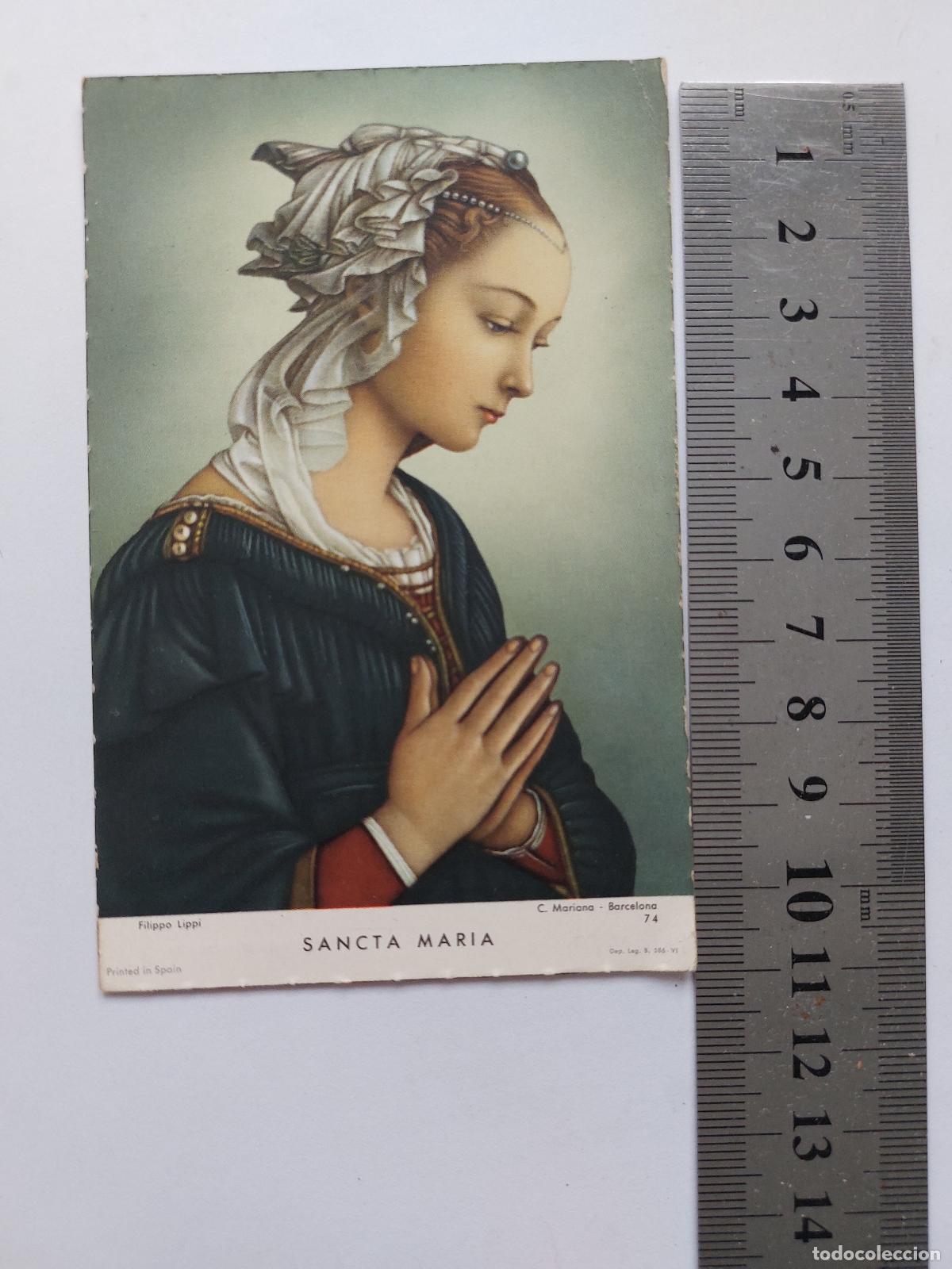 Postales: Estampa de Sancta Maria, obra de Filippo Lippi