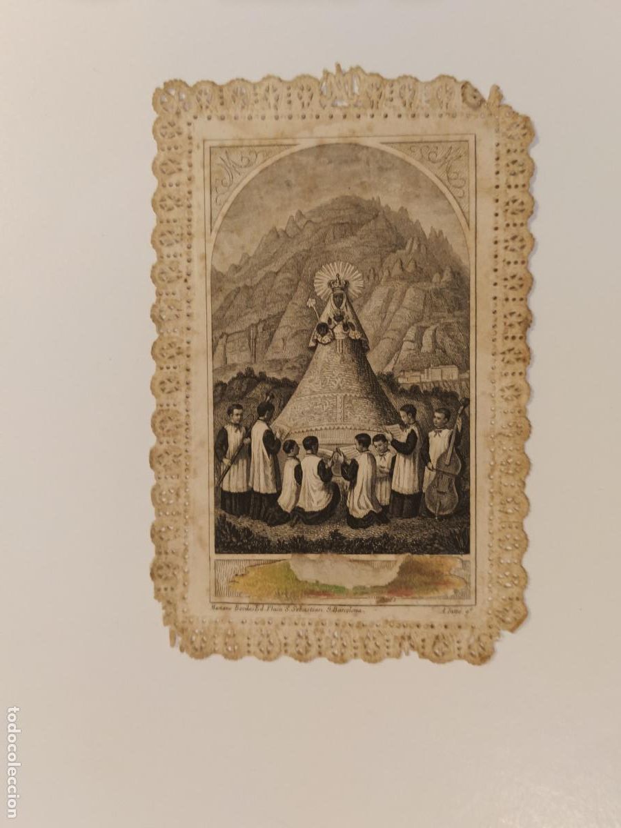 Postales: MONTSERRAT - ESTAMPA ANTIGUA PUNTILLA - VER FOTOS -(116.472)