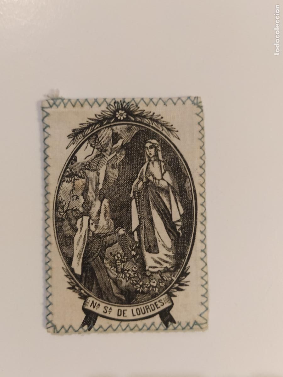 Postales: NTRA SRA DE LOURDES - ESTAMPA ANTIGUA DE TELA - VER FOTOS -(116.473)