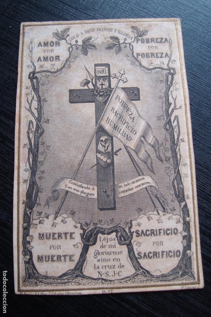 Postales: ANTIGUA ESTAMPA RELIGIOSA. BORDAS EDITOR BARCELONA SIGLO XIX
