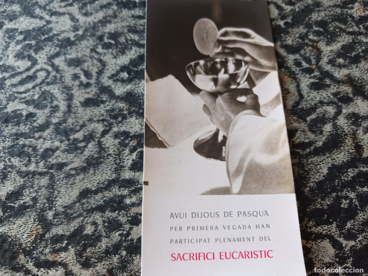 Postales: escola betania, recordatori de comunio eucaristica grupal, parroquia de sant feliu, sabadell 1962
