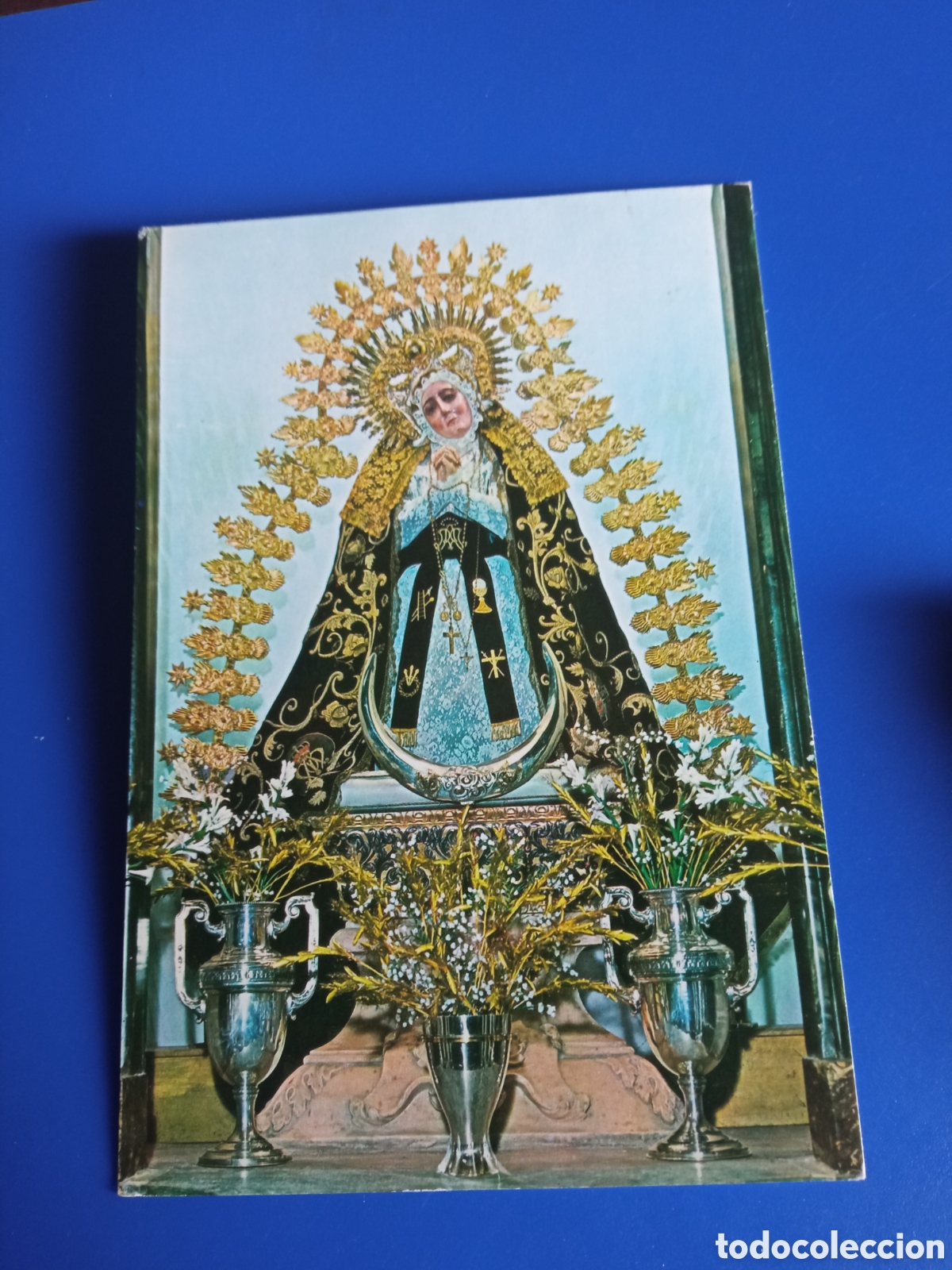 Postales: Antigua postal religiosa, Badajoz, Virgen de la Soledad, Patrona