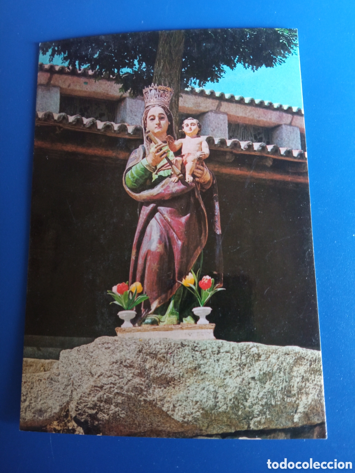 Postales: Antigua postal fotogr&aacute;fica, Navalosa(Avila) Nuestra Se&ntilde;ora Virgen de la Blanca, 1975