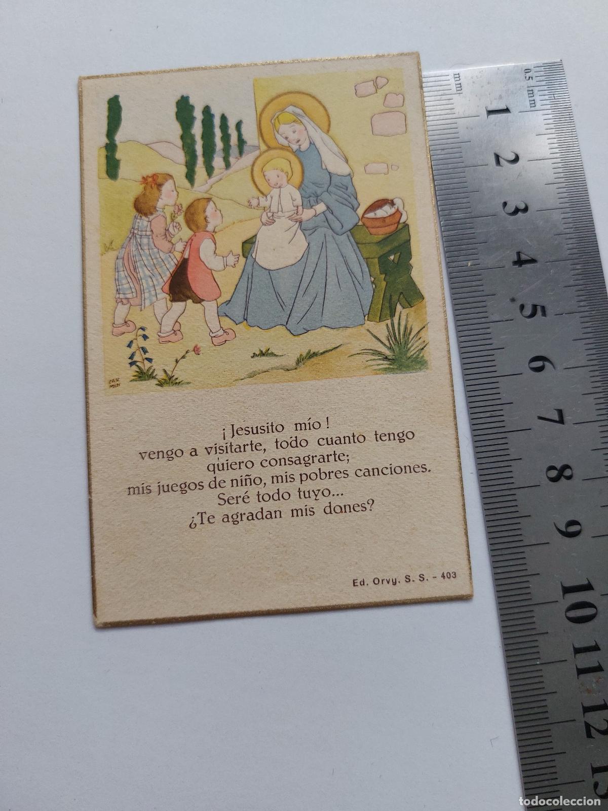 Postales: Estampa religiosa con oraci&oacute;n infantil, dise&ntilde;o de Ed. Orvy