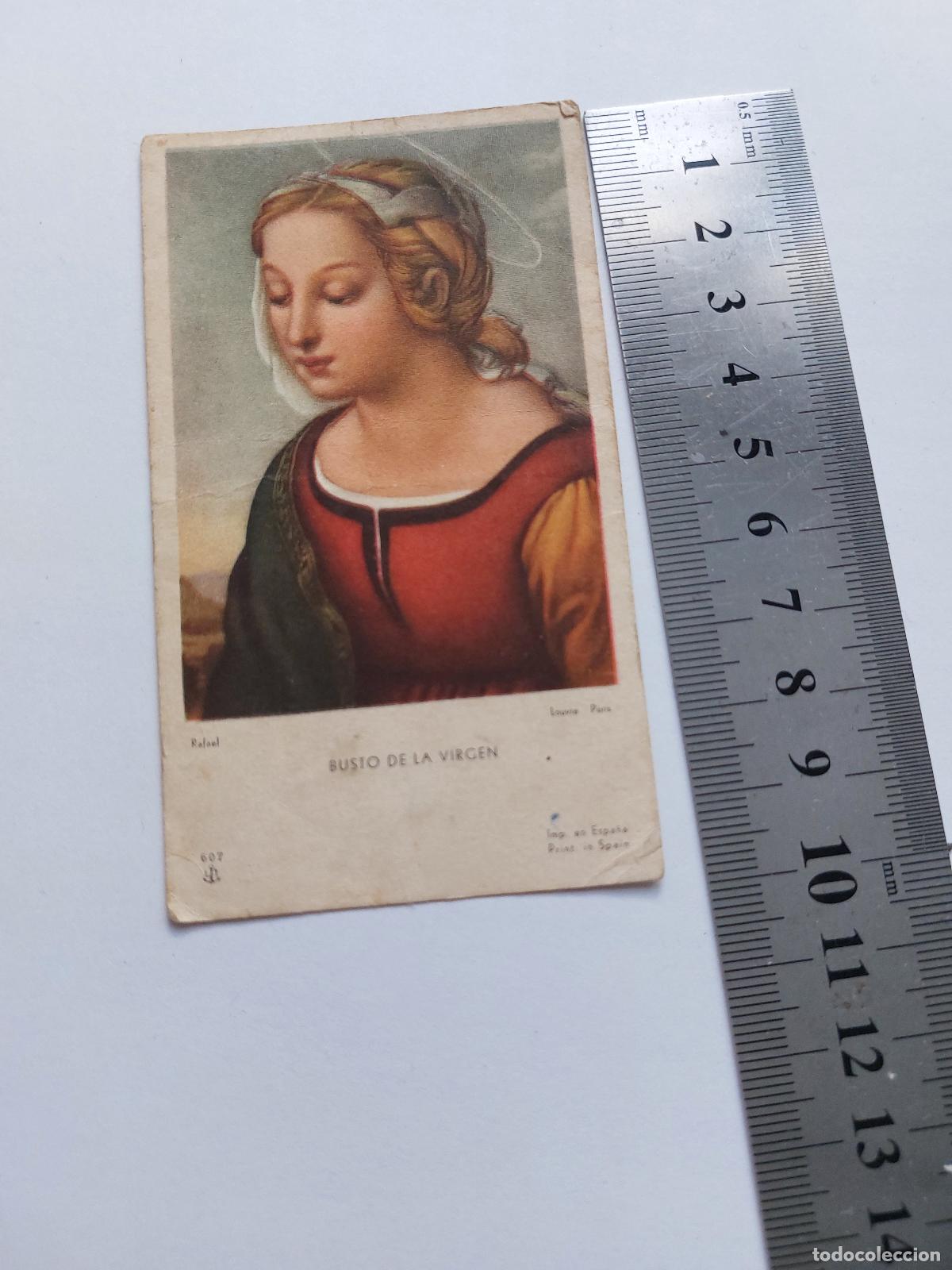 Postales: Estampa de Busto de la Virgen por Rafael