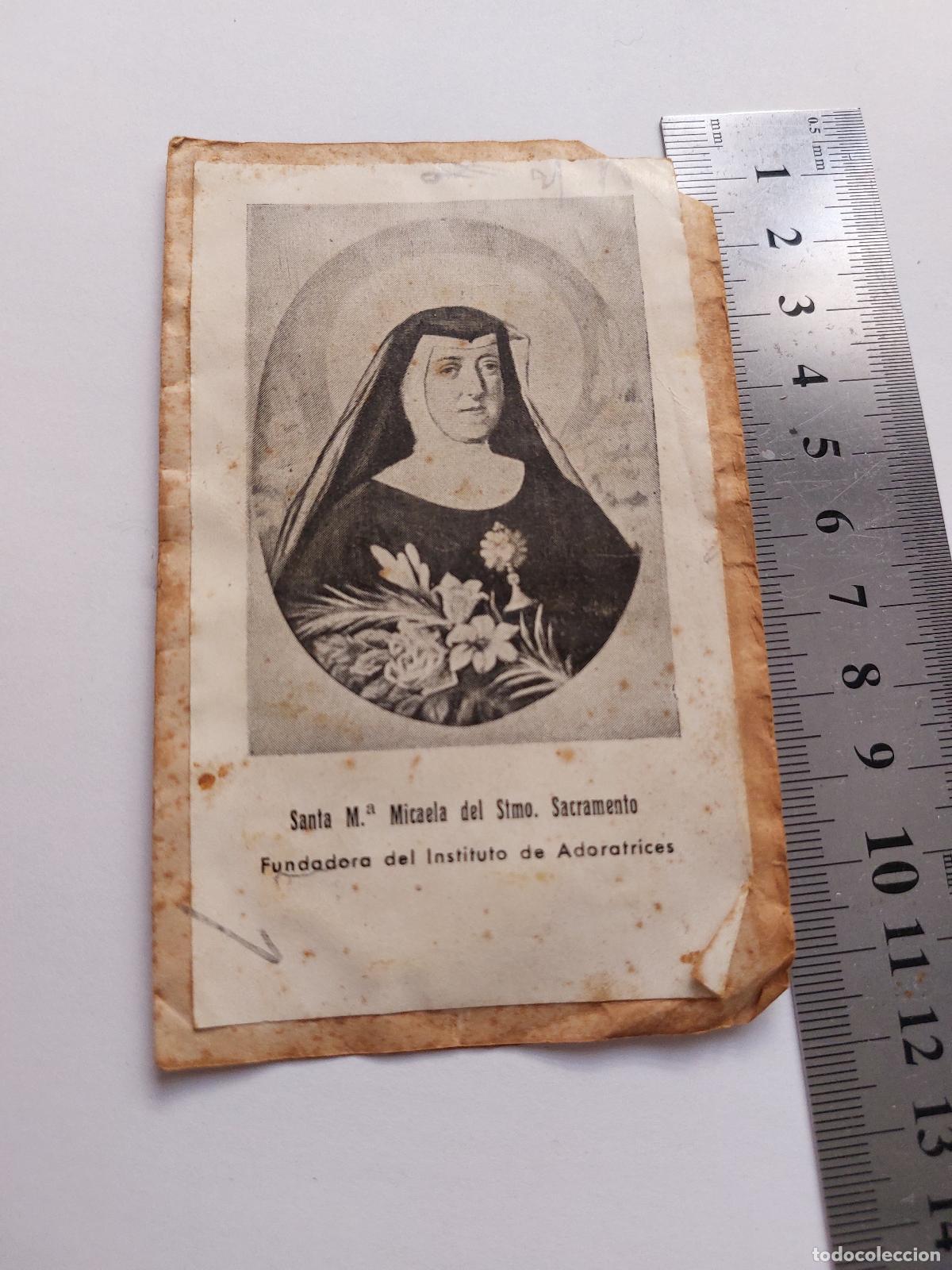 Cartes Postales: Estampa religiosa de Santa Mar&iacute;a Micaela del Sant&iacute;simo Sacramento