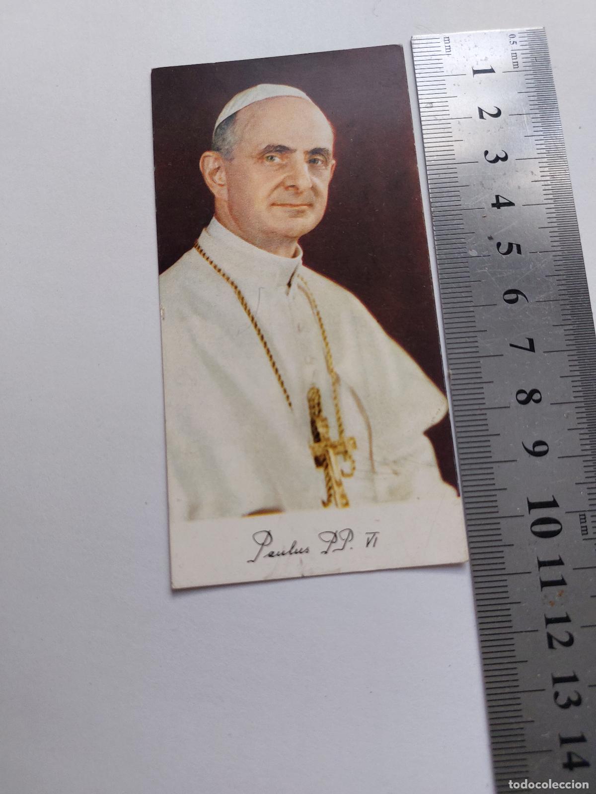 Cartes Postales: Estampa del Papa Pablo VI retrato religioso