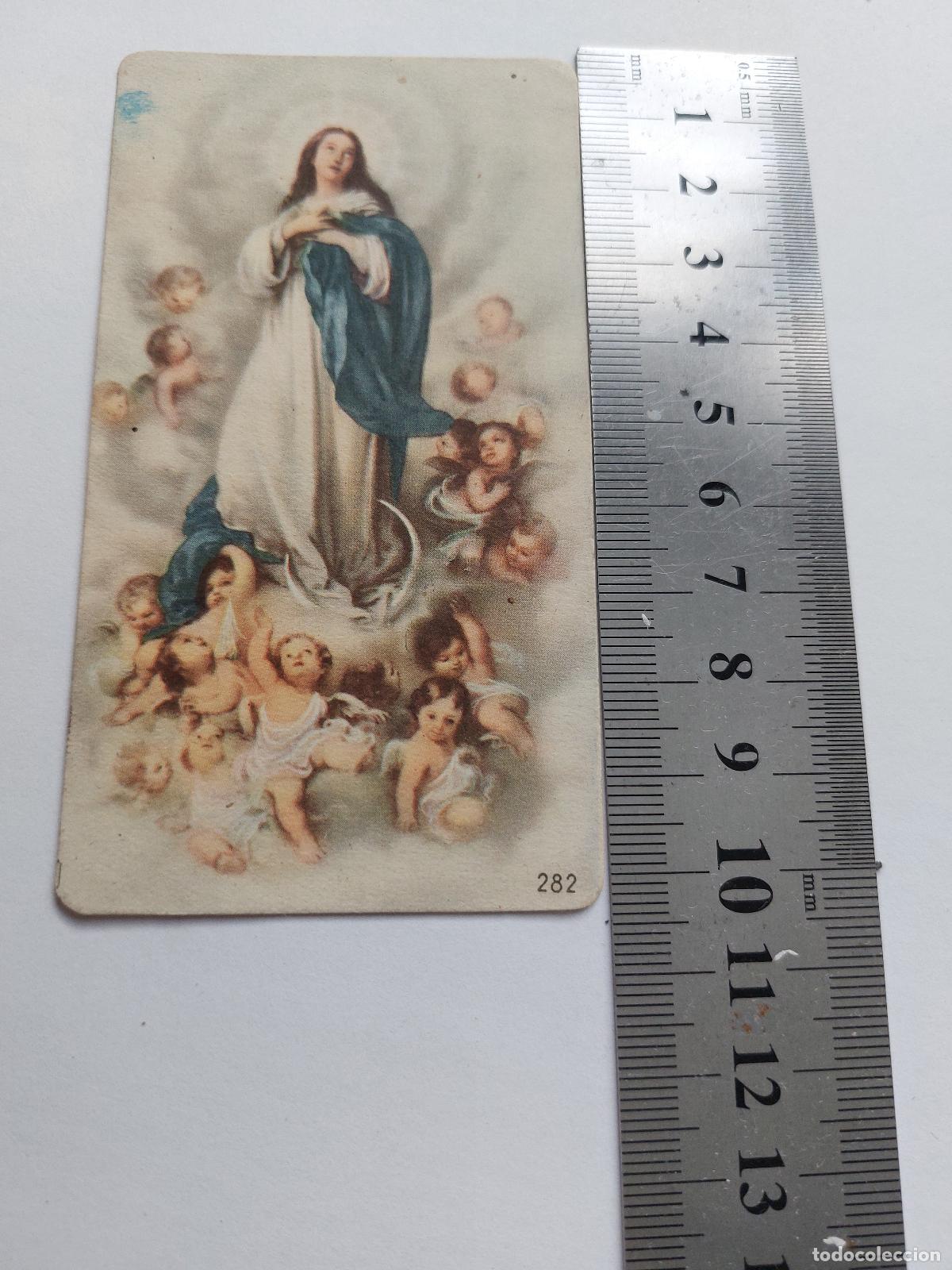 Cartoline: Estampa religiosa de la Inmaculada Concepci&oacute;n, Hijas de Mar&iacute;a de Pedralba