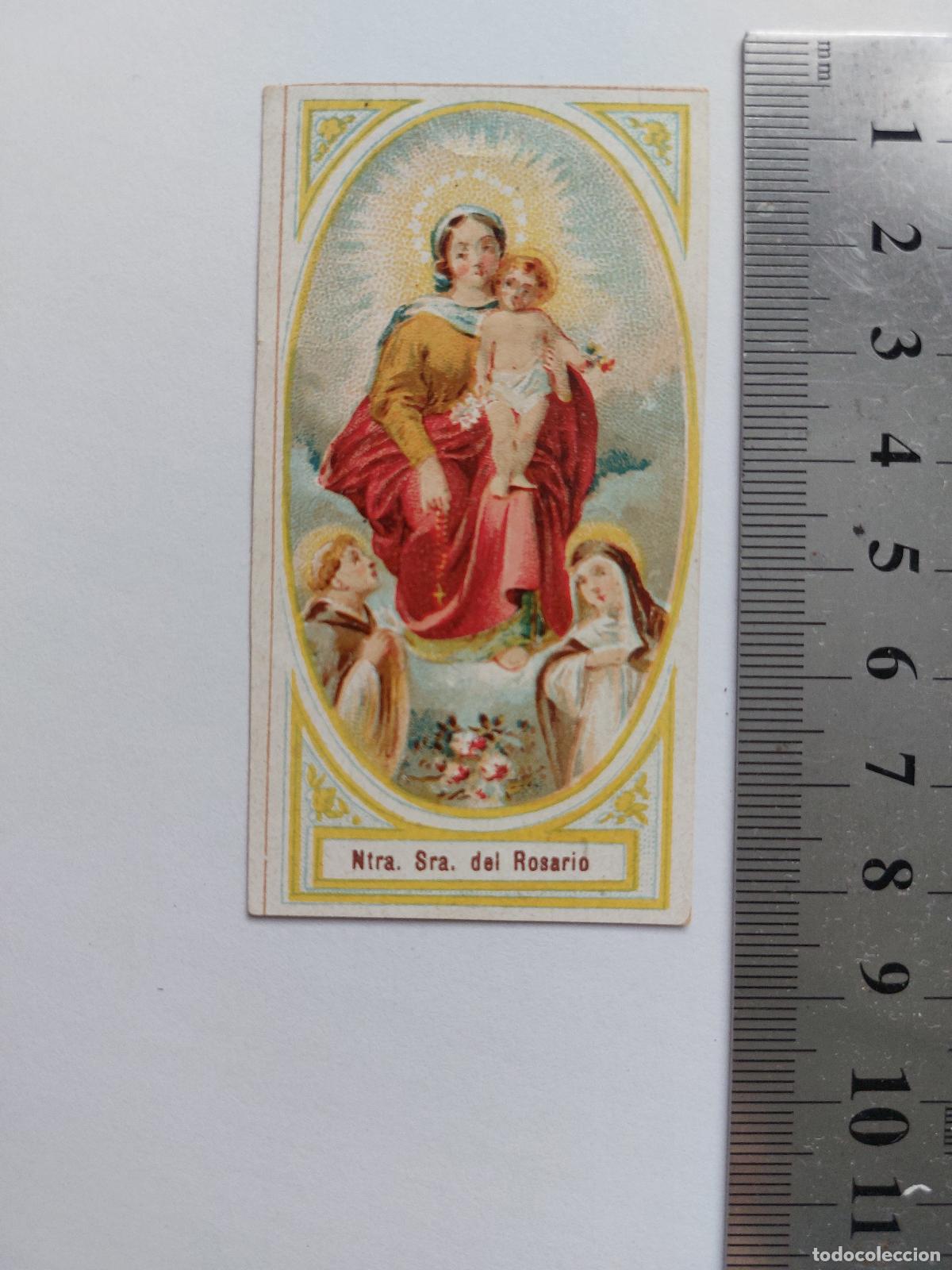 Cartoline: Estampa religiosa de Ntra. Sra. del Rosario