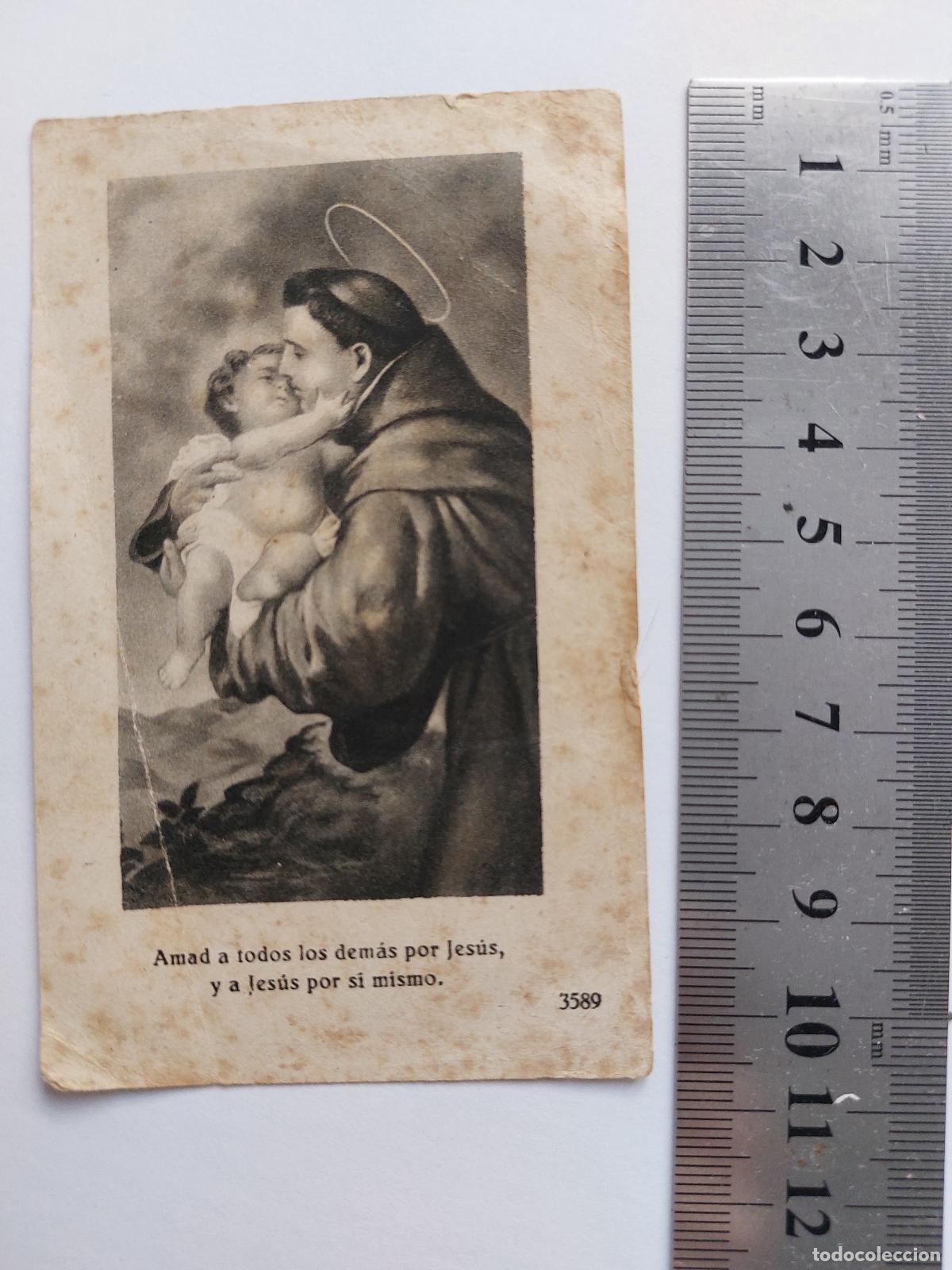 Postales: Estampa religiosa de San Antonio con el Ni&ntilde;o Jes&uacute;s