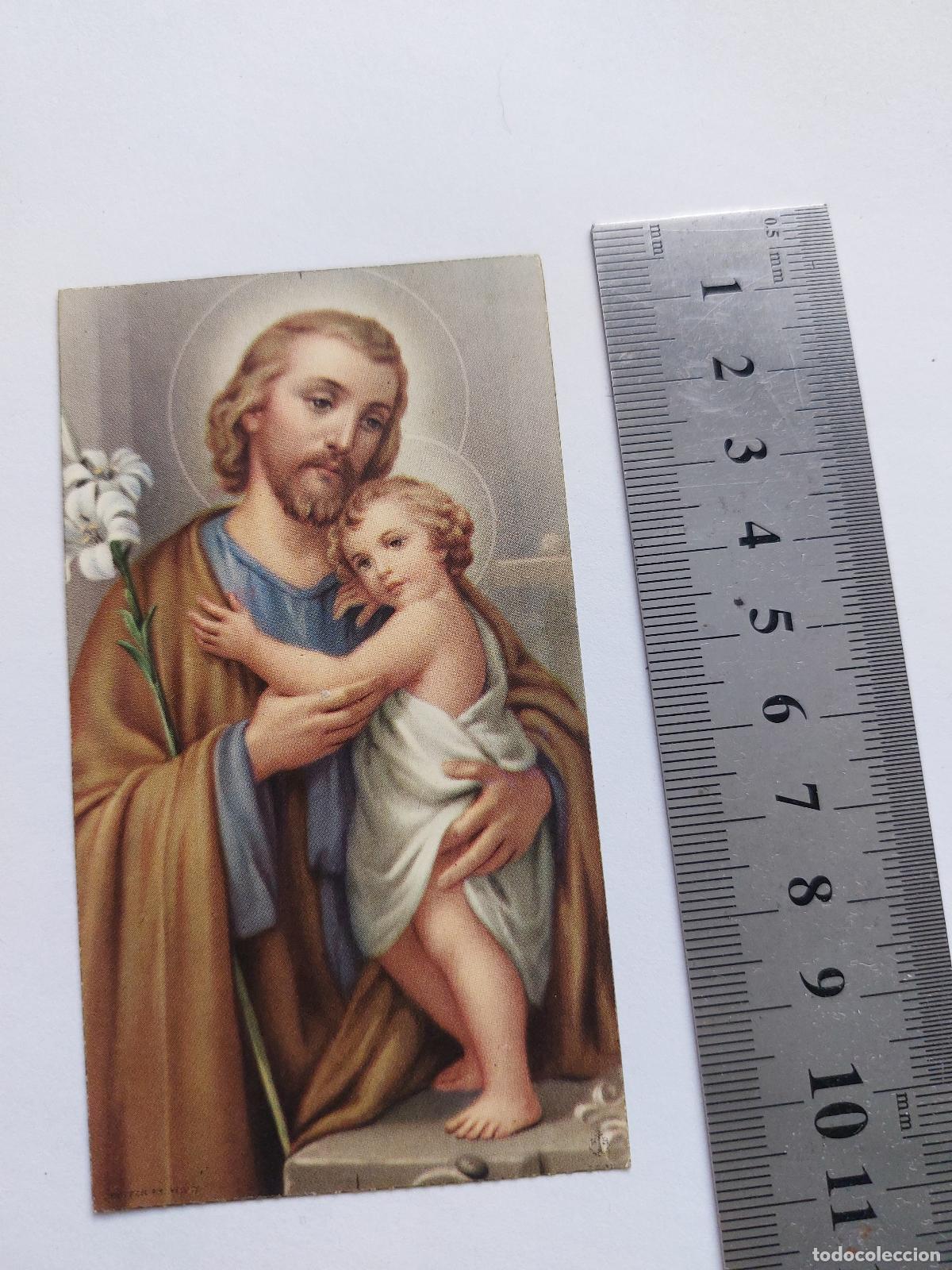 Postales: Estampa de San Jos&eacute; con el Ni&ntilde;o Jes&uacute;s