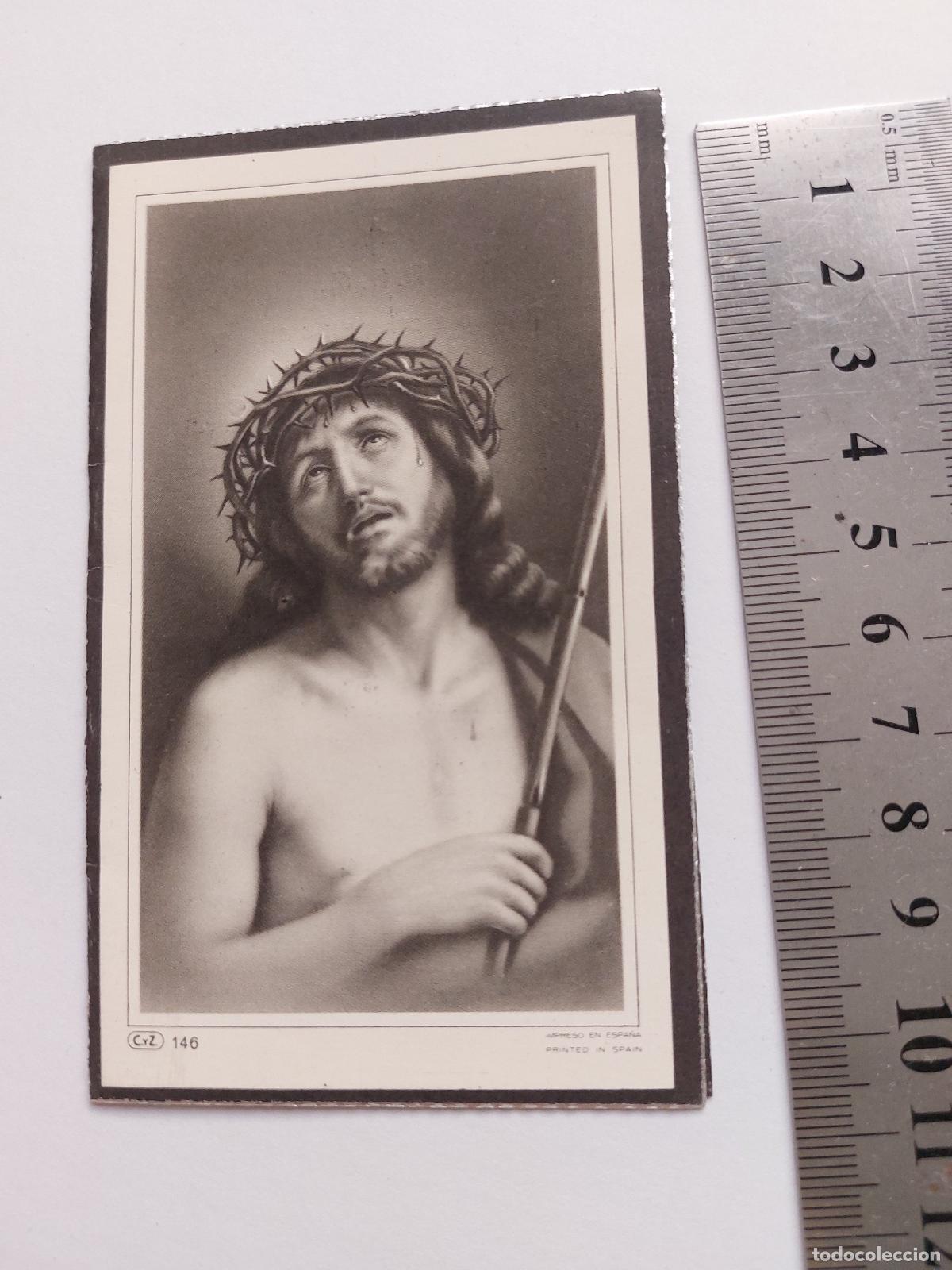 Postales: Estampa con im&aacute;genes de Jesucristo y la Virgen Mar&iacute;a