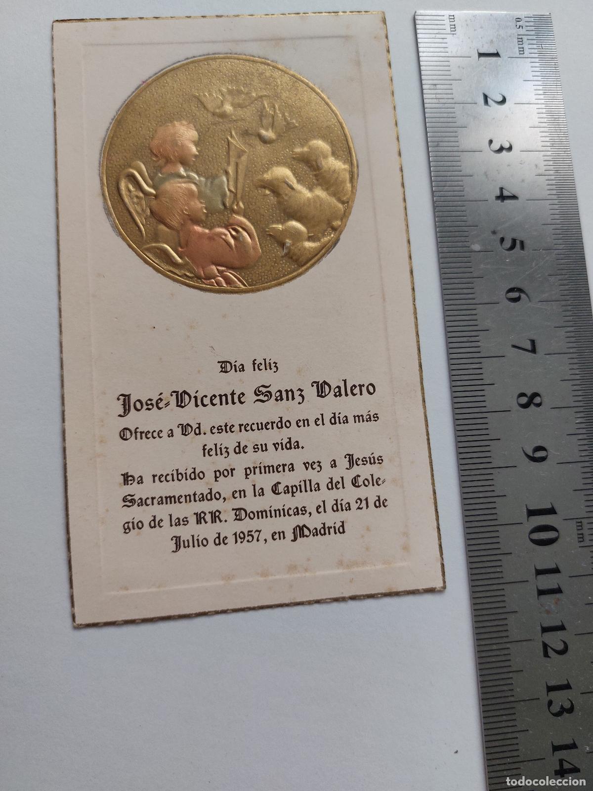 Postales: Estampa de recuerdo de Primera Comuni&oacute;n en Madrid