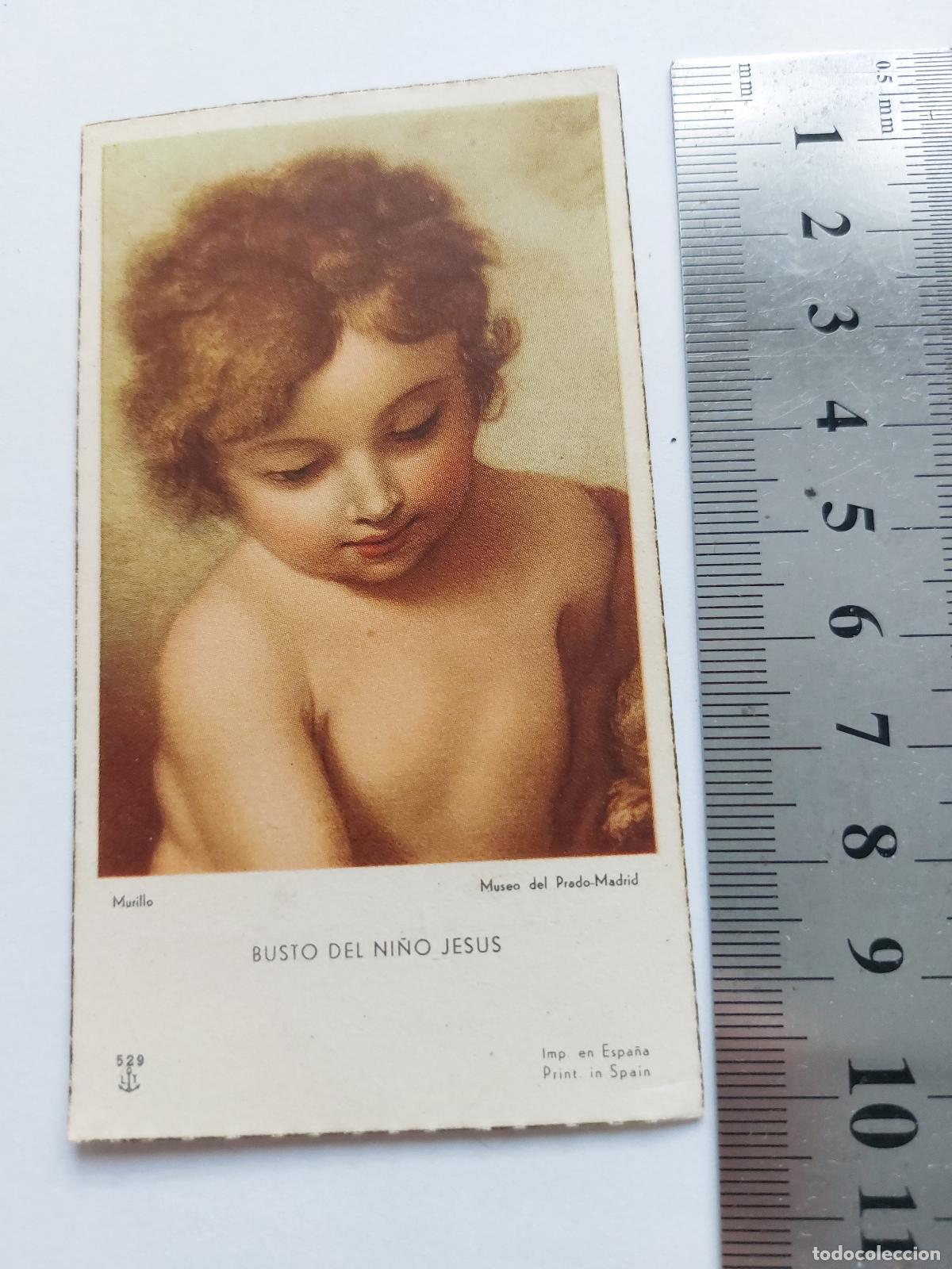 Postales: Estampa religiosa recuerdo de Primera Comuni&oacute;n Busto del Ni&ntilde;o Jes&uacute;s