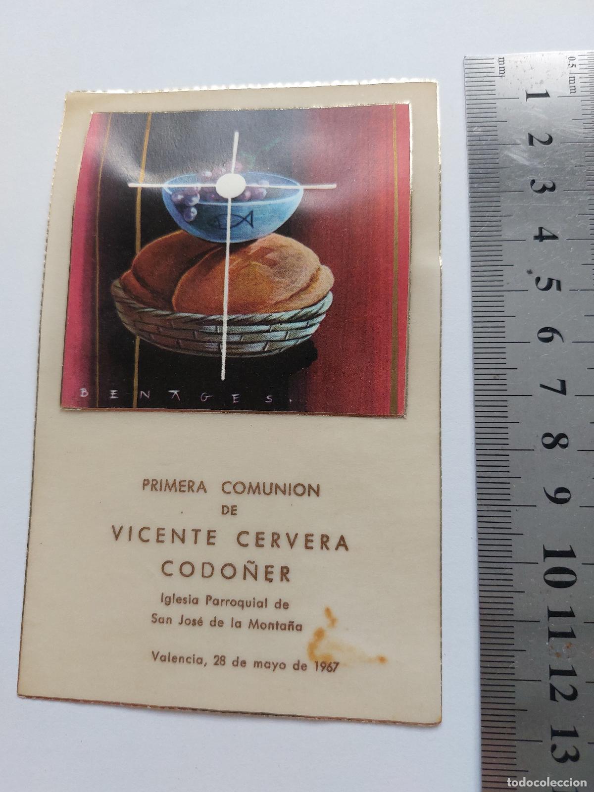 Postales: Estampa de recordatorio de Primera Comuni&oacute;n en Valencia