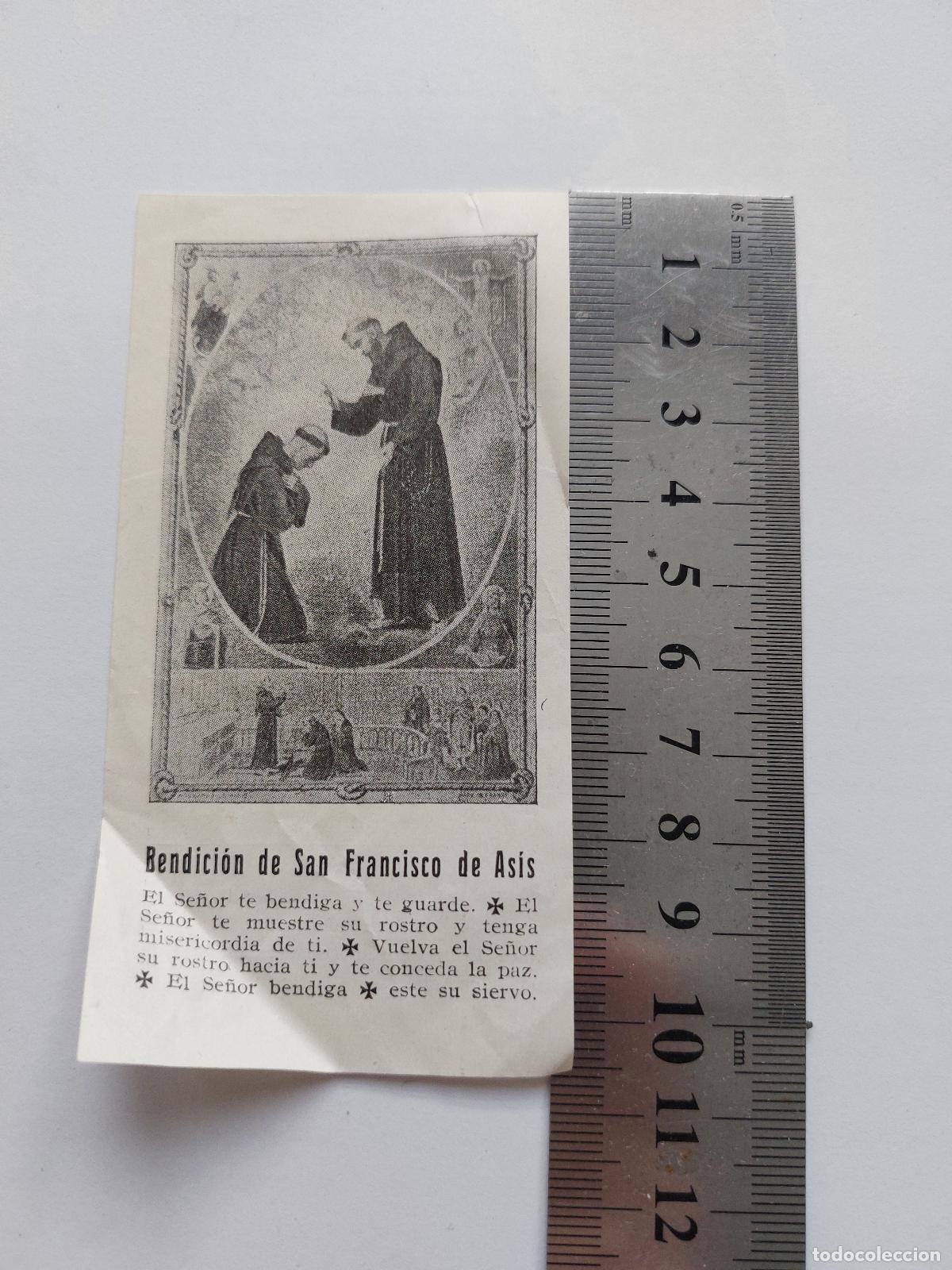 Postales: Estampa de Bendici&oacute;n de San Francisco de As&iacute;s