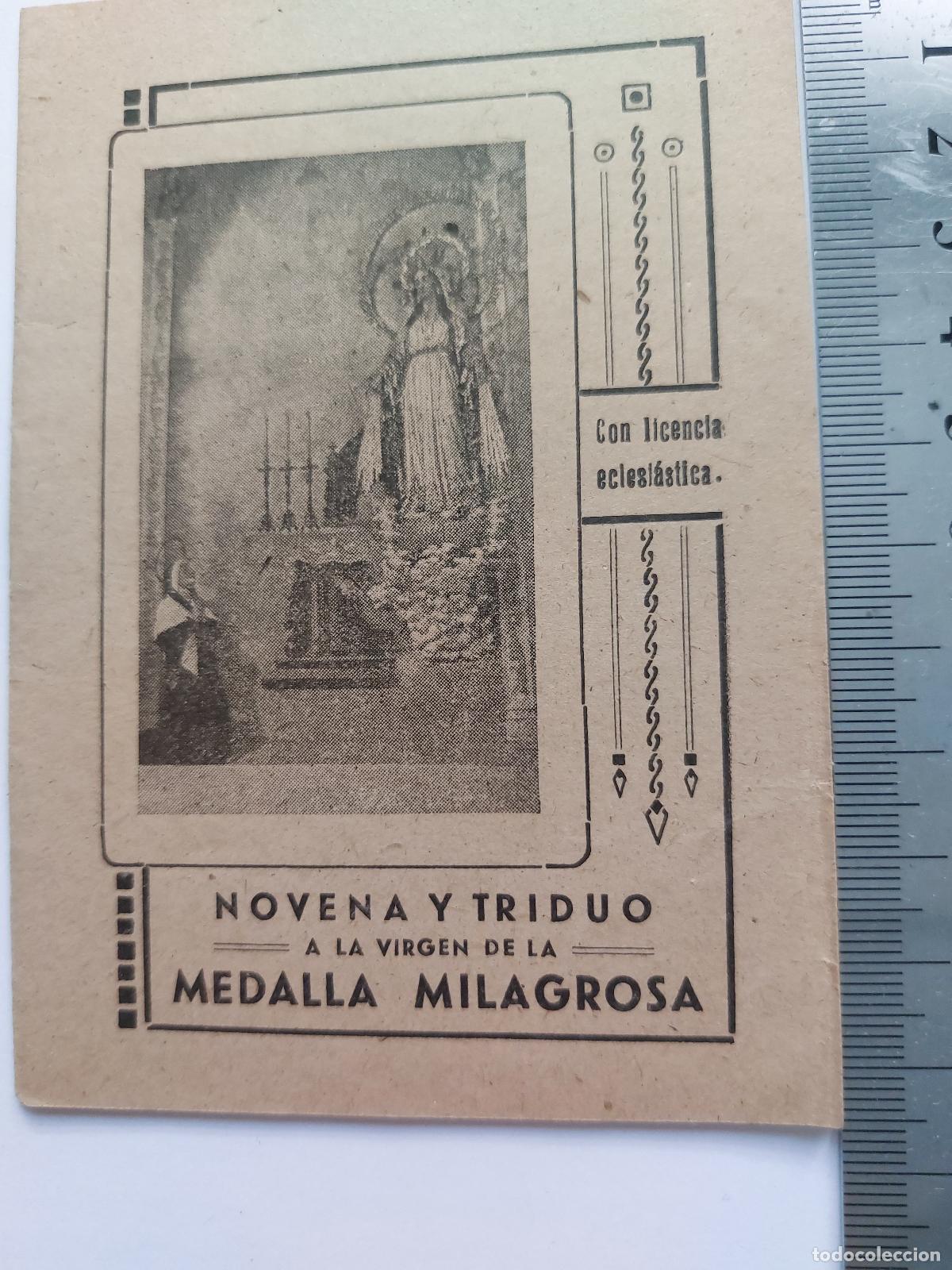 Postales: Estampa de Novena y Triduo a la Virgen de la Medalla Milagrosa