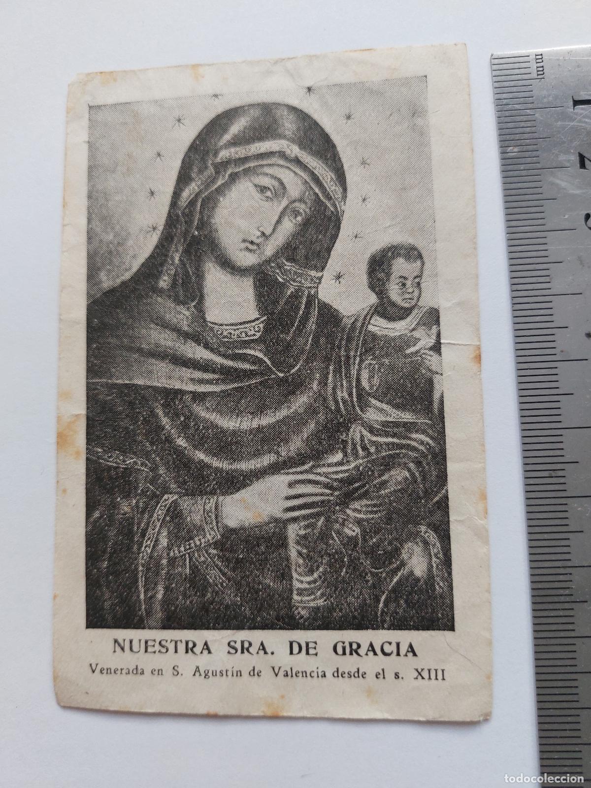 Postales: Estampa religiosa de Nuestra Se&ntilde;ora de Gracia en Valencia