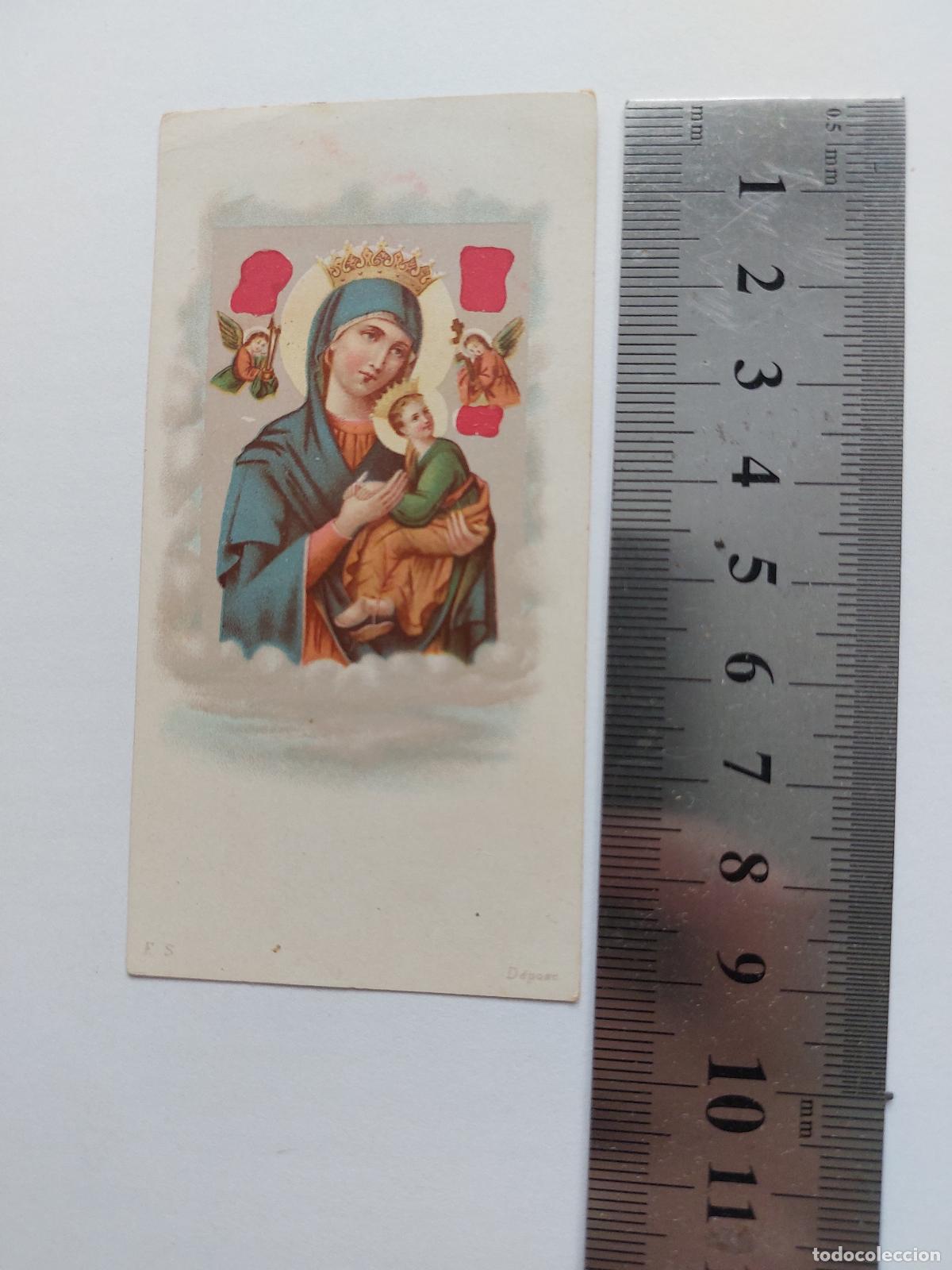 Postales: Estampa con imagen de la Virgen Mar&iacute;a y el Ni&ntilde;o Jes&uacute;s