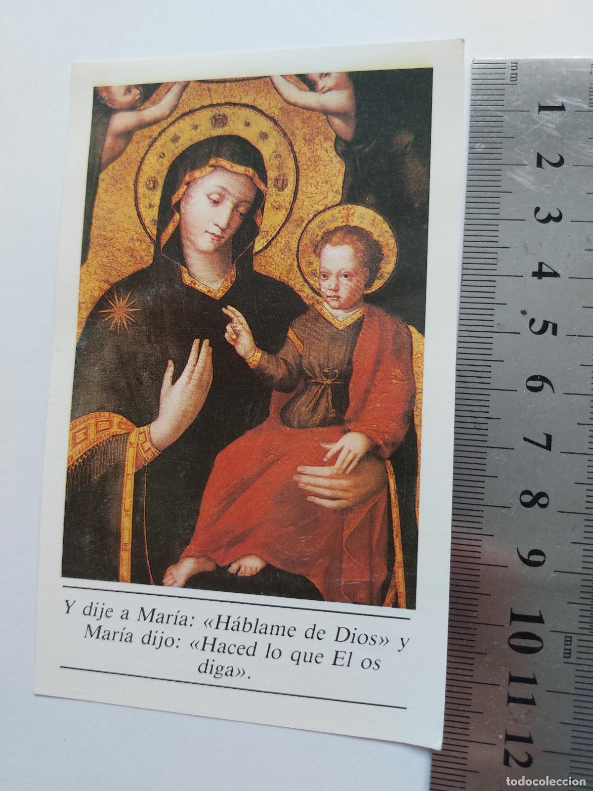 Postales: Estampa con imagen de la Virgen de la Salud y oraci&oacute;n