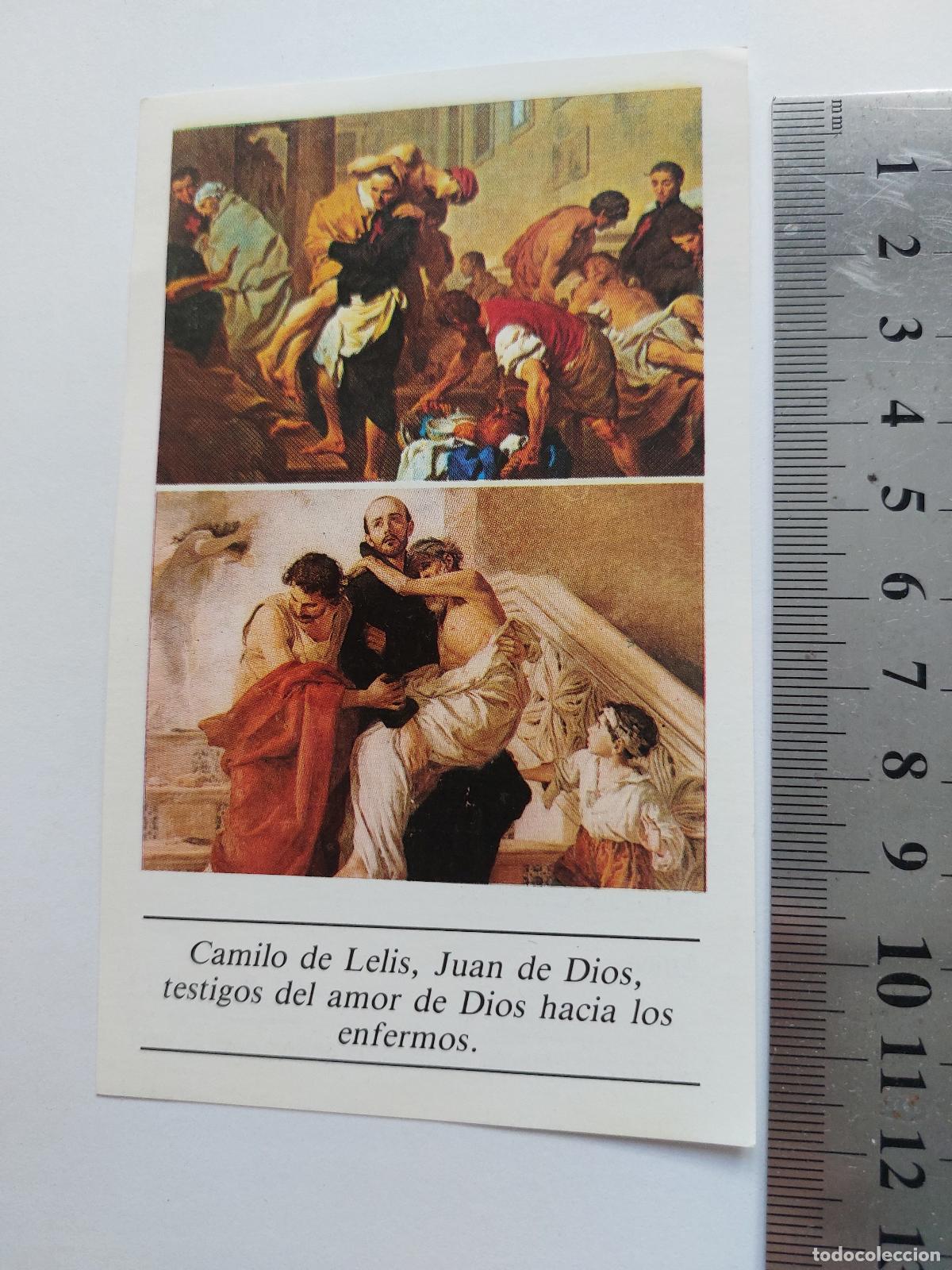 Postales: Estampa religiosa de San Camilo de Lellis y San Juan de Dios