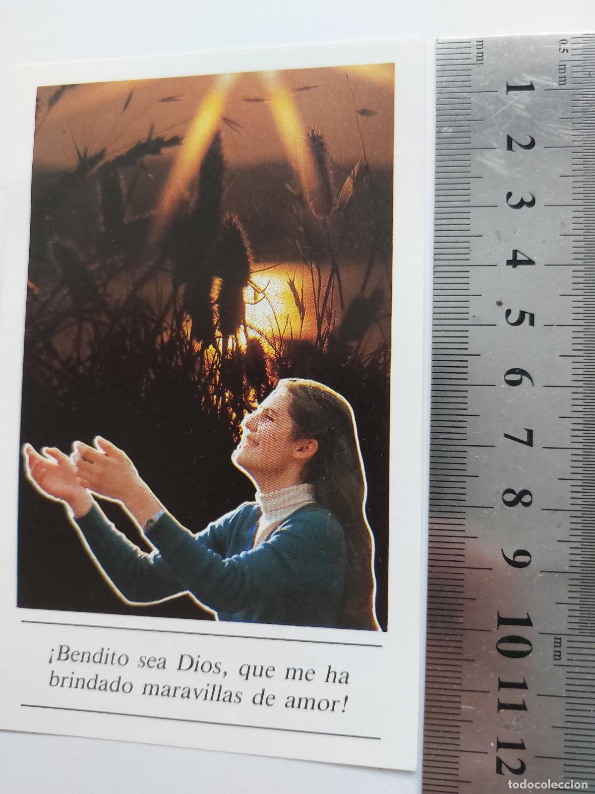 Postales: Estampa religiosa con vers&iacute;culos del Salmo 31 y mujer orando