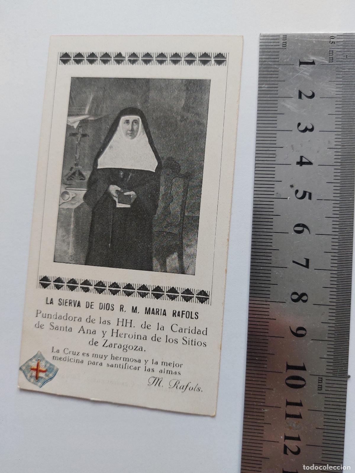 Postales: Estampa religiosa de la Sierva de Dios R. M. Maria Rafols de Zaragoza