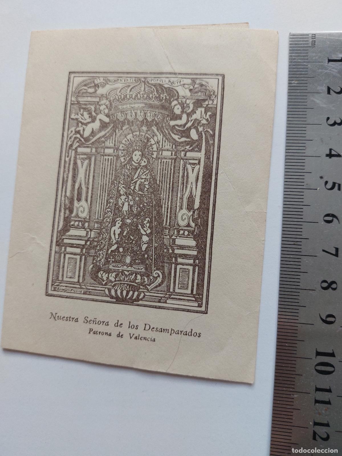 Postales: Estampa de Nuestra Se&ntilde;ora de los Desamparados, Patrona de Valencia