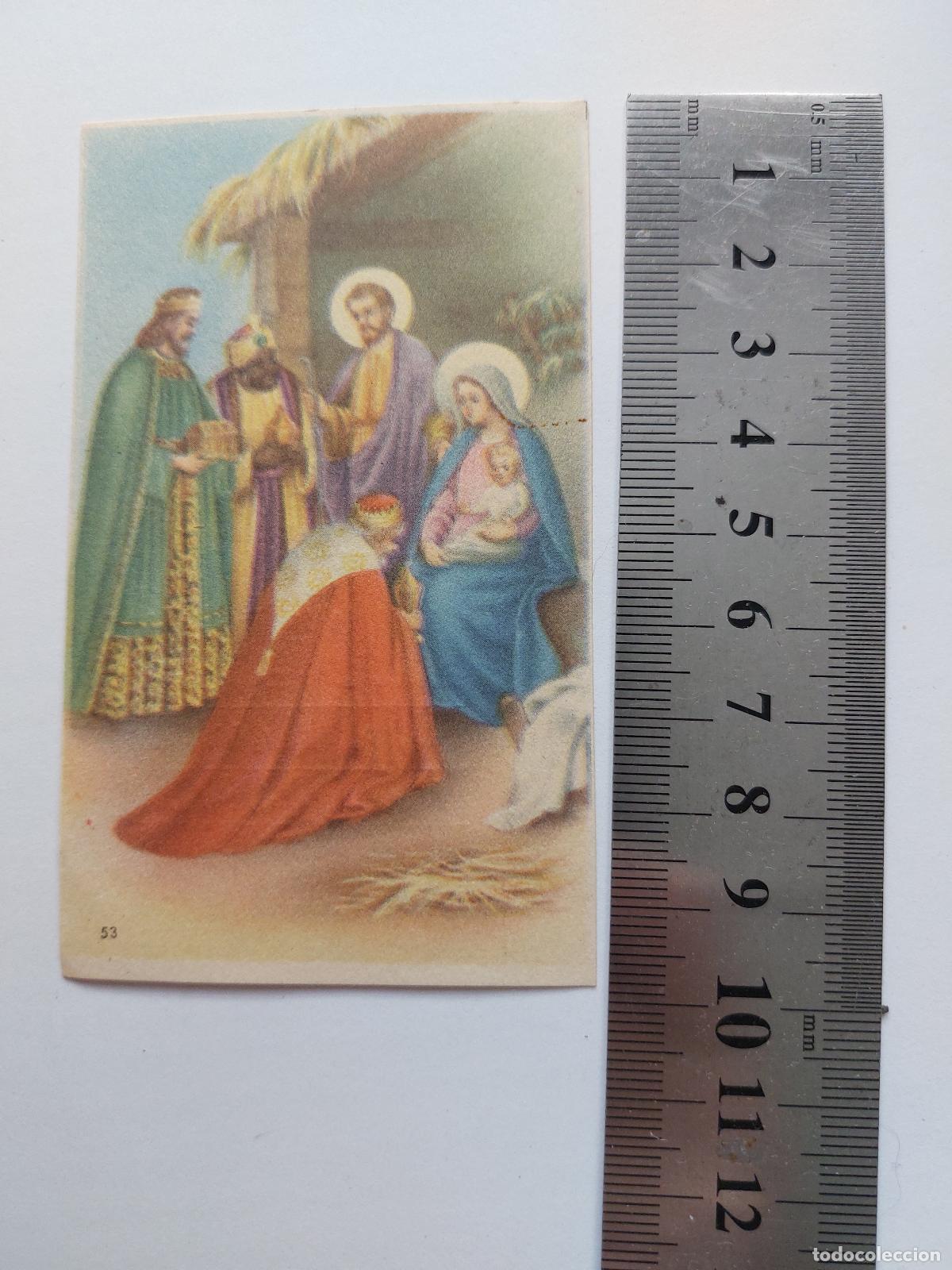Postales: Estampa de Navidad con la Adoraci&oacute;n de los Reyes Magos