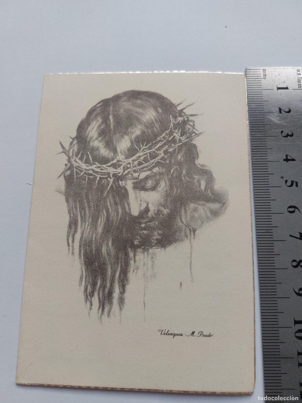 Postales: Estampa de arte con la cabeza de Cristo de Vel&aacute;zquez del Museo del Prado