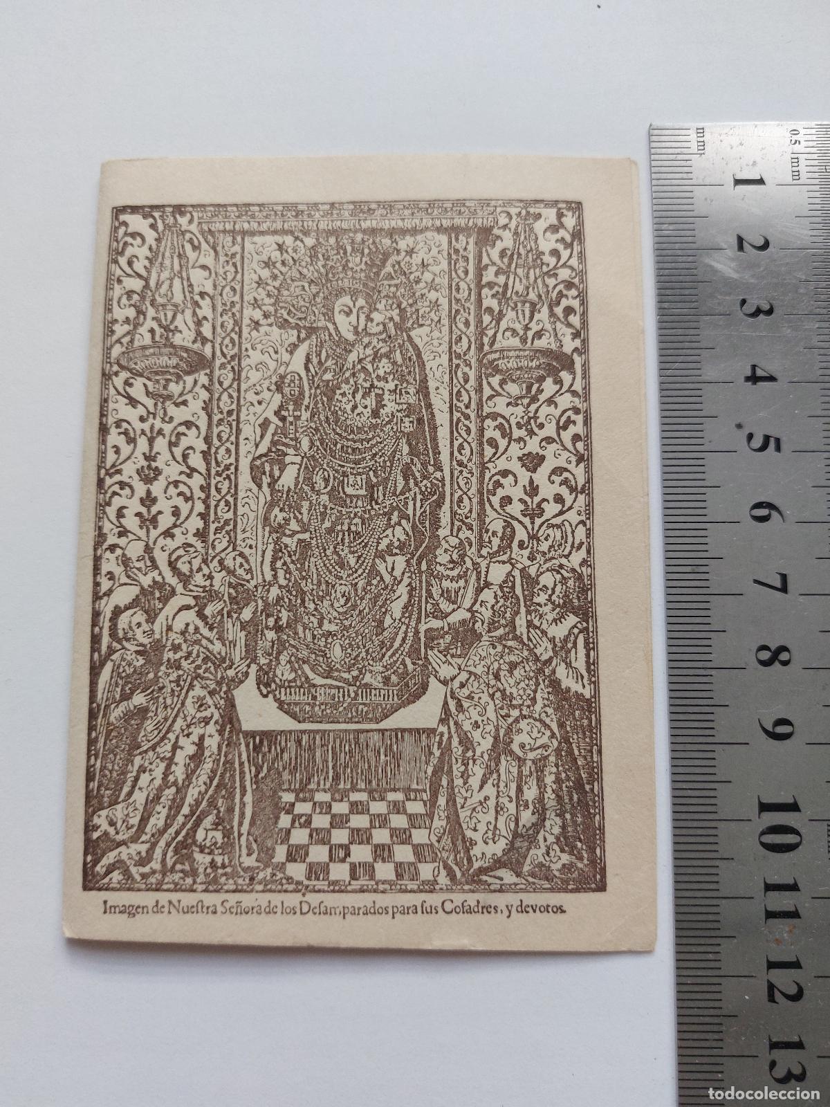 Postales: Estampa de la Virgen de los Desamparados de Valencia