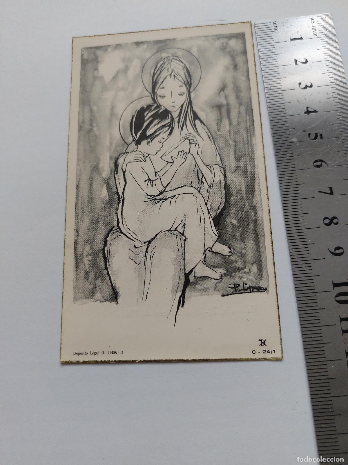 Postales: Estampa religiosa de la Virgen con el Ni&ntilde;o, Ejercicios Espirituales Valencia