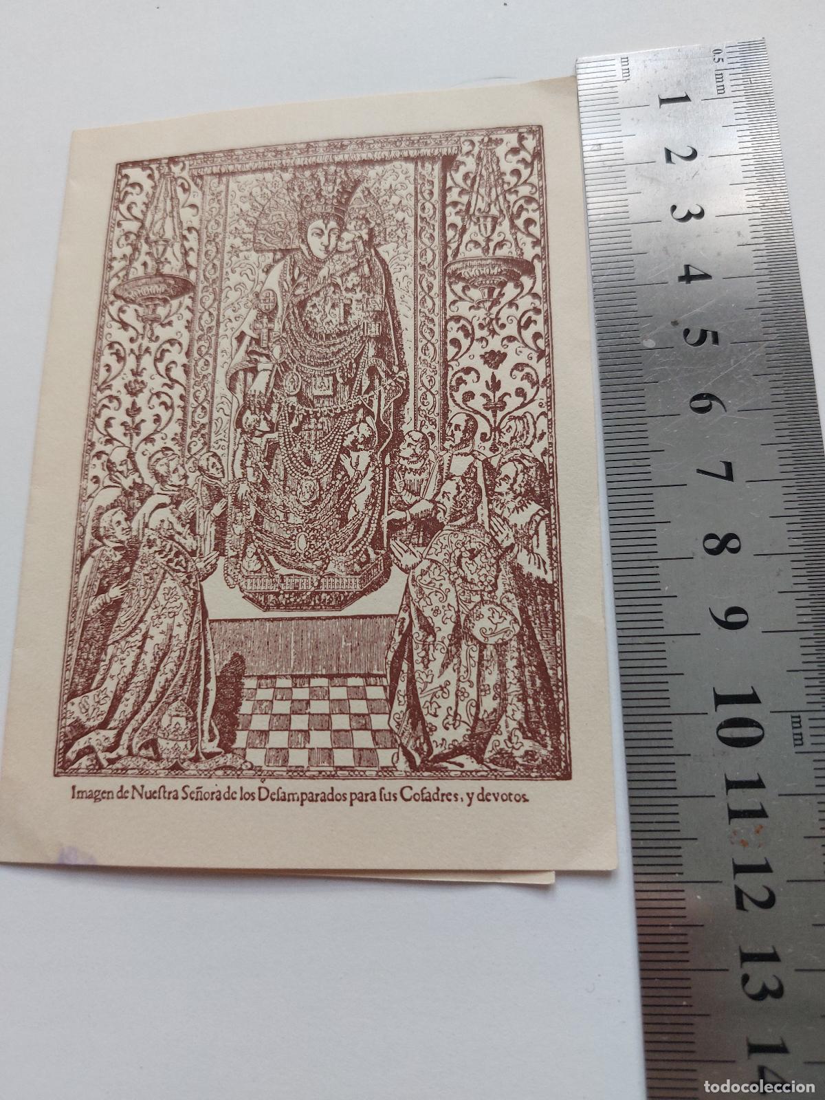 Postales: Estampa de la Virgen de los Desamparados de Valencia