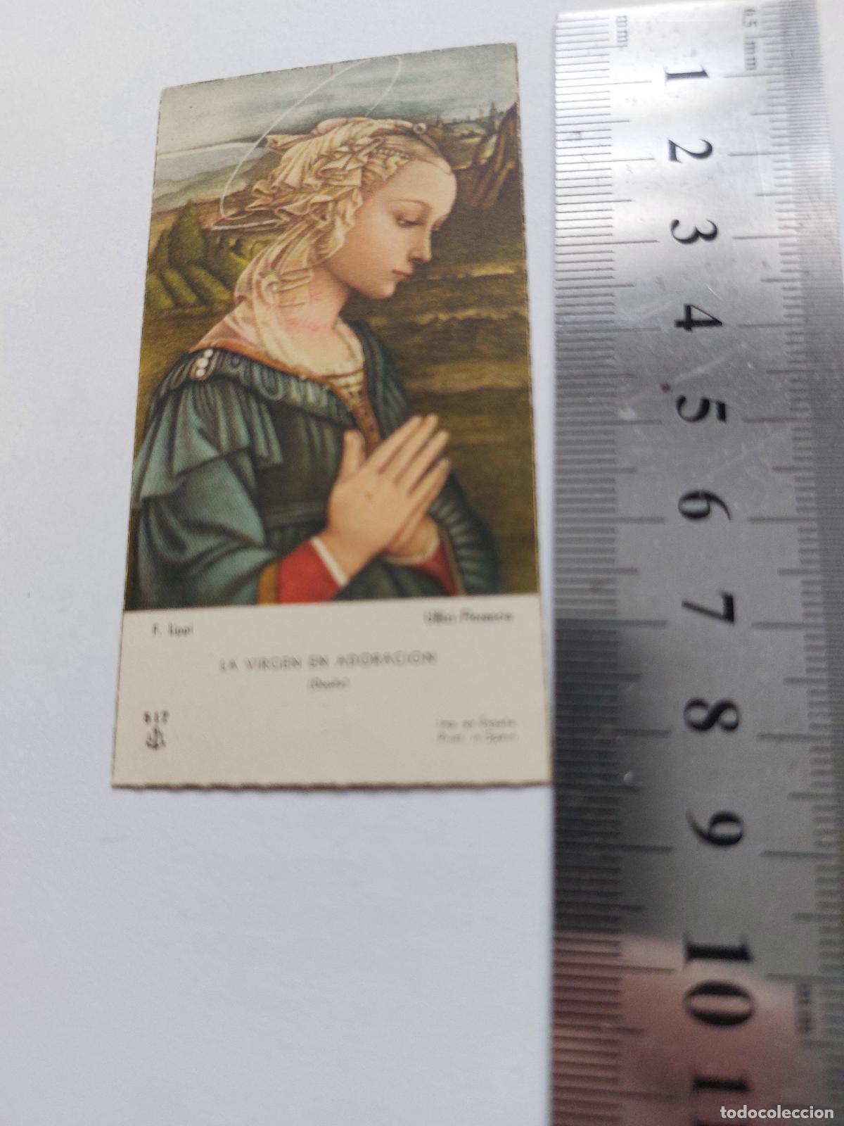 Postales: Estampa de la pintura La Virgen en Adoraci&oacute;n de Filippo Lippi